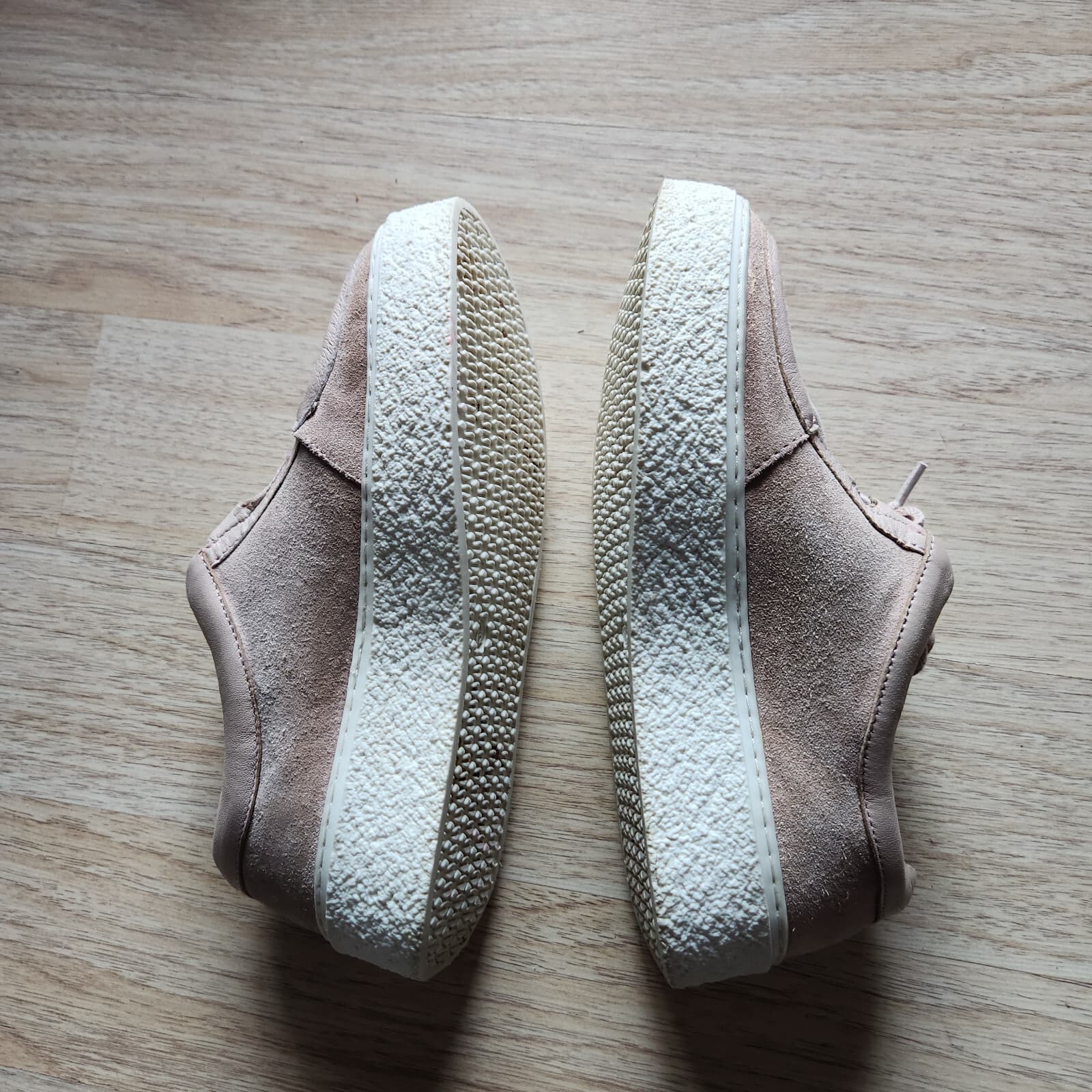SEY by Seychelles Leather Suede Platform Sneaker Lace Up Beige Women's US7.5 - Thumbnail 5