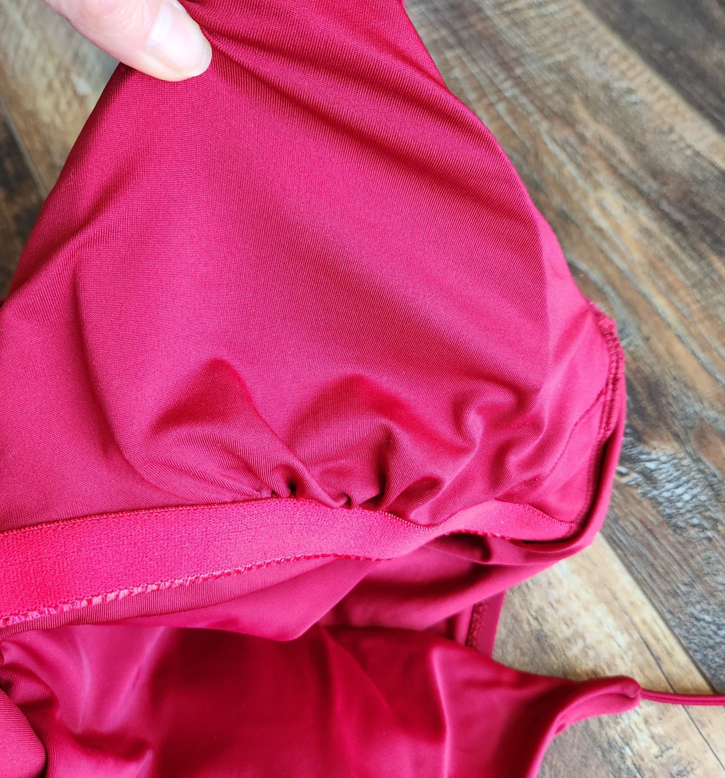 NWT Robert Graham $178 One Piece Twisted Wrap Swimsuit Bra-Pad Plumberry Sz.10 - Thumbnail 8