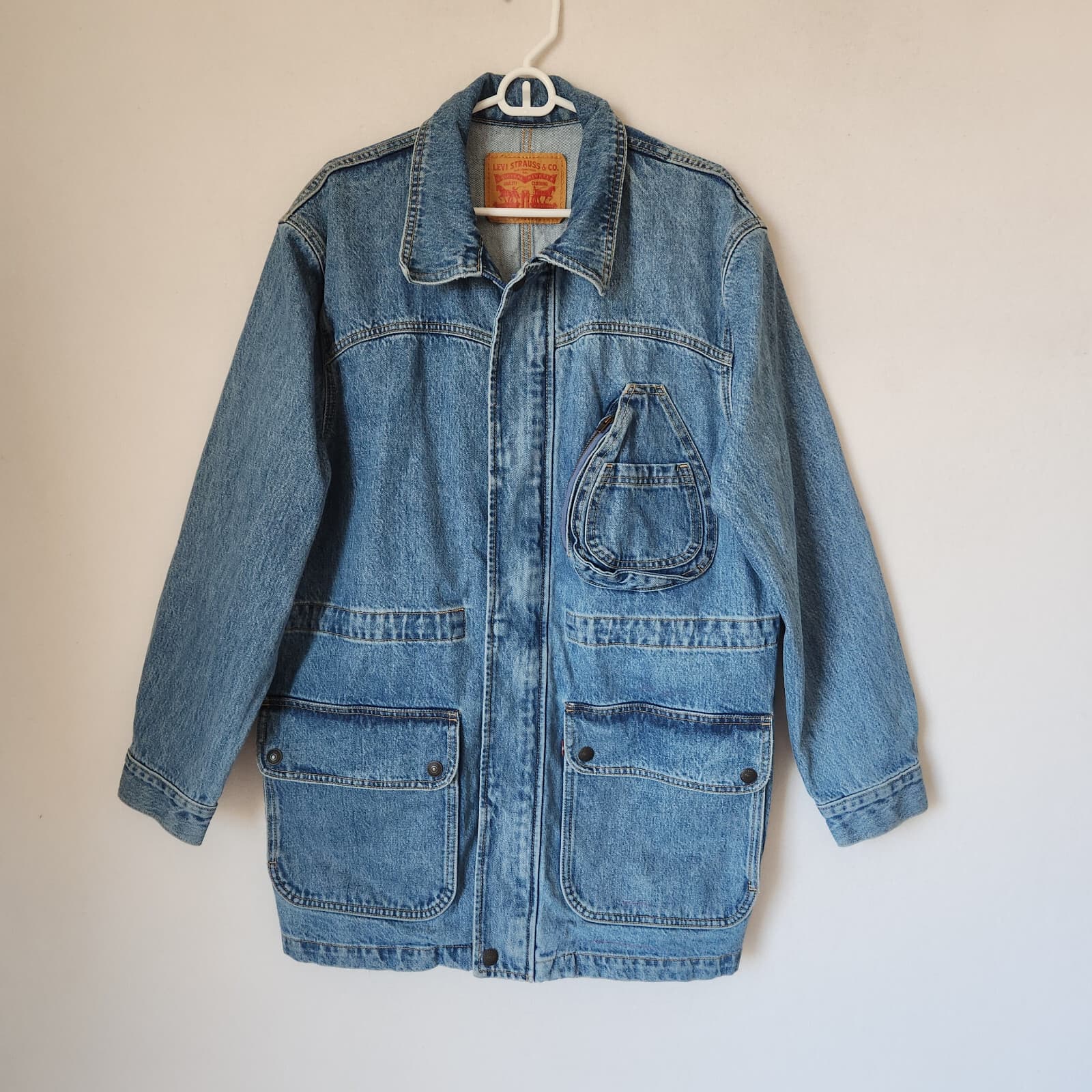 NWT Levi's "Not For Resale" Magnolia Field Trucker Denim Jacket Zip Snap Men's M - Thumbnail 2