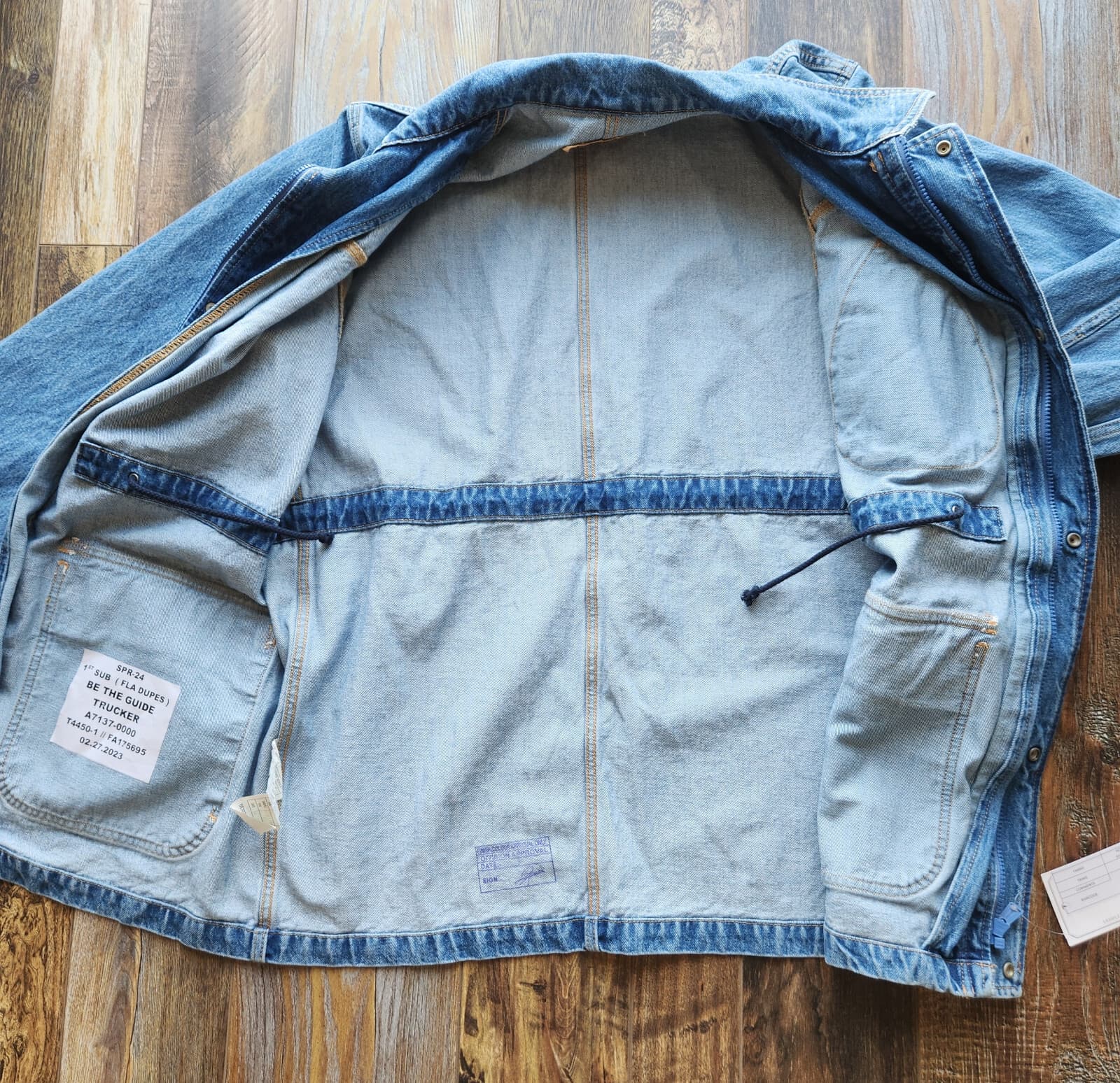 NWT Levi's "Not For Resale" Magnolia Field Trucker Denim Jacket Zip Snap Men's M - Thumbnail 10