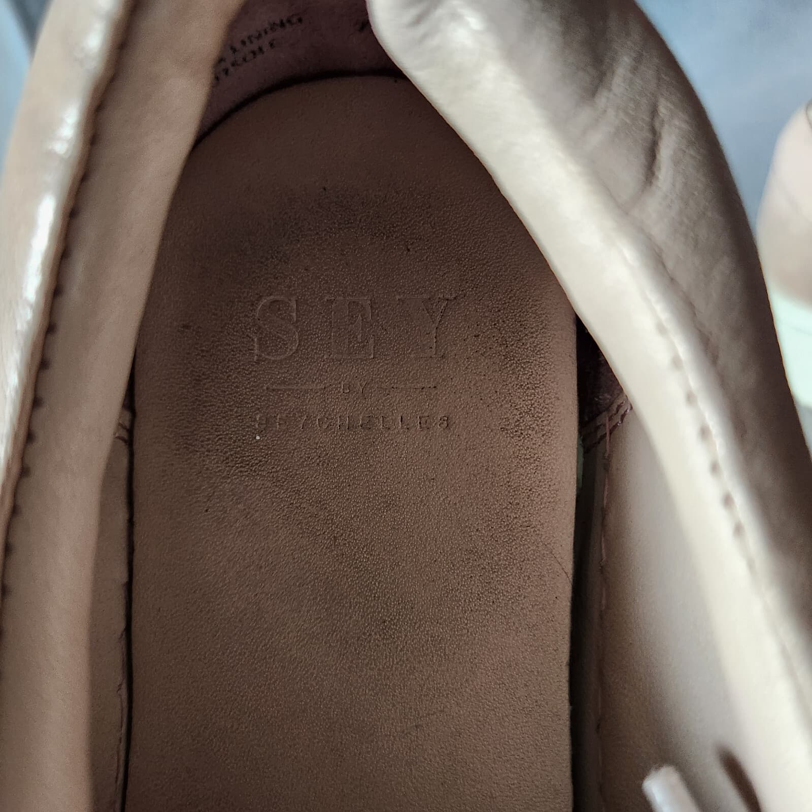 SEY by Seychelles Leather Suede Platform Sneaker Lace Up Beige Women's US7.5 - Thumbnail 10