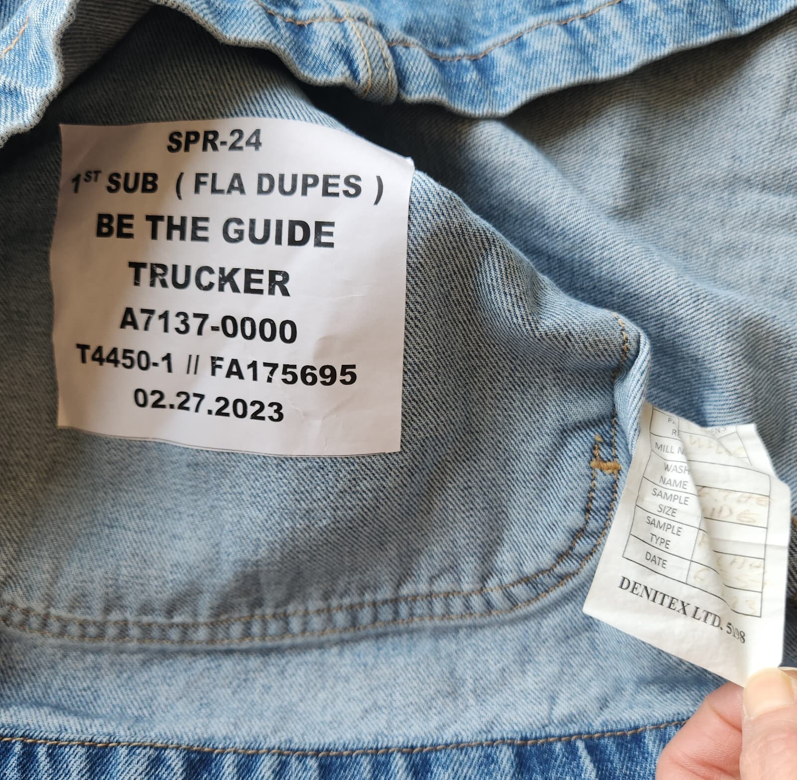 NWT Levi's "Not For Resale" Magnolia Field Trucker Denim Jacket Zip Snap Men's M - Thumbnail 14