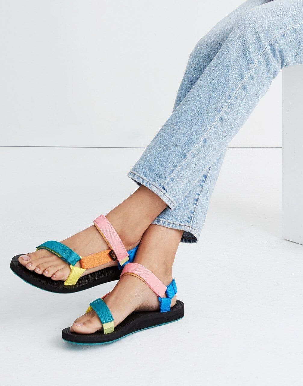Teva Original Universal Multilcolor Straps Sport Sandals Hook&Loop Women's US9 - Thumbnail 12