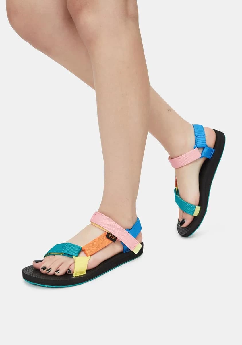Teva Original Universal Multilcolor Straps Sport Sandals Hook&Loop Women's US9 - Thumbnail 10