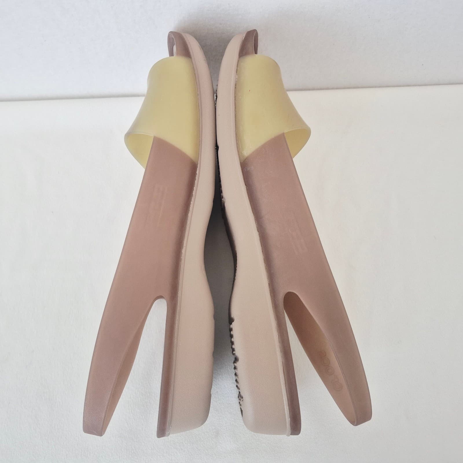 Crocs Colorblock Slingback Flat Sandals Comfort Bronze Tumbleweed Women's 10 - Thumbnail 9