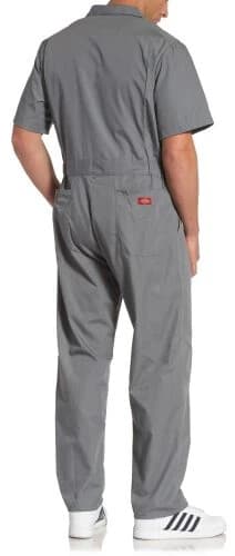 NWoT Dickies Poplin Short Sleeve Work Coveral Elastic Waist Zip Gray Chest 44 - Thumbnail 7