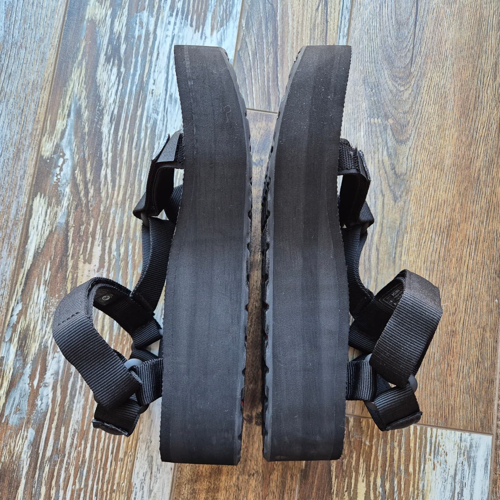 NWoB Teva Flatform 4.5 cm. Universal Sport Sandals Hook&Loop Black Women's US8 - Thumbnail 8