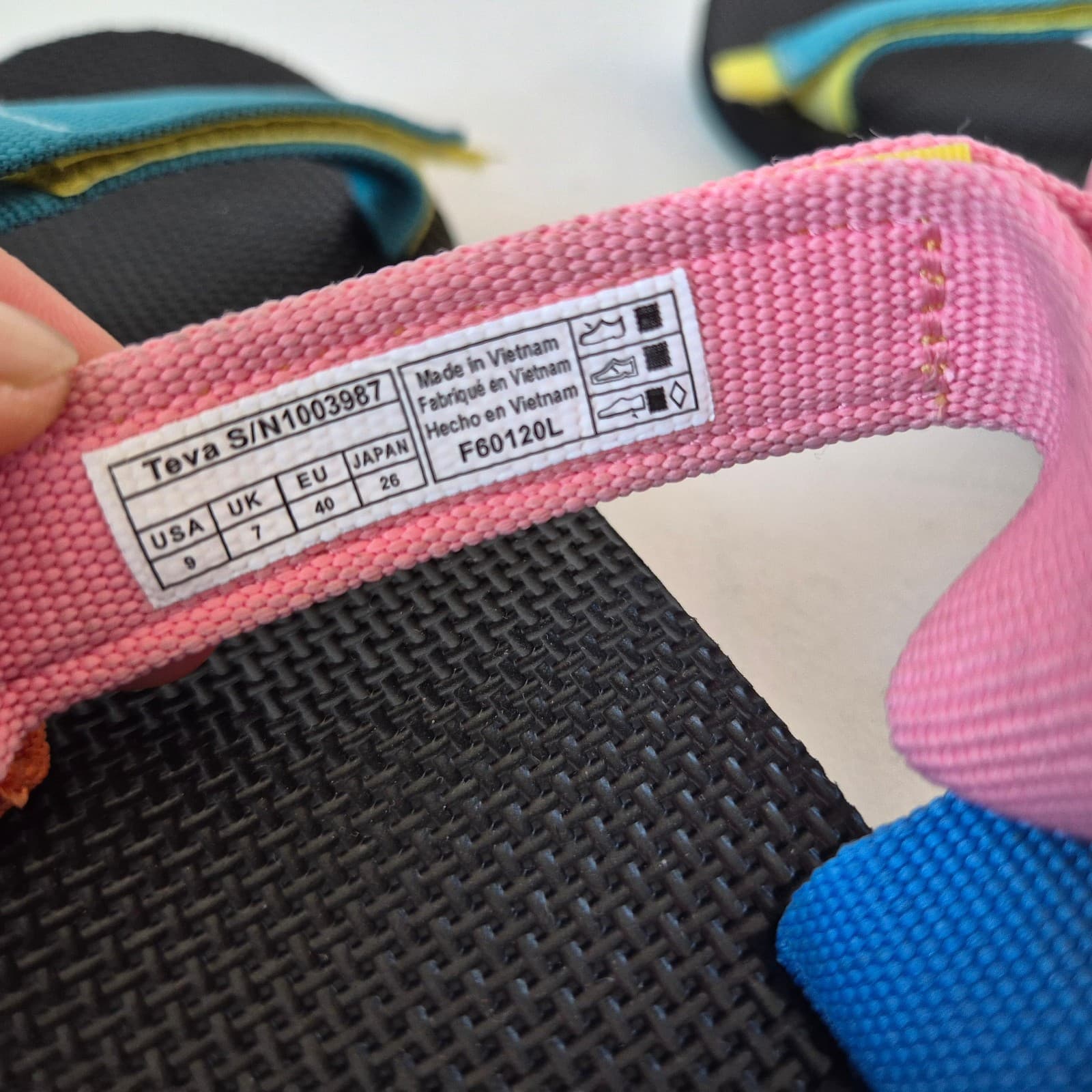 Teva Original Universal Multilcolor Straps Sport Sandals Hook&Loop Women's US9 - Thumbnail 9