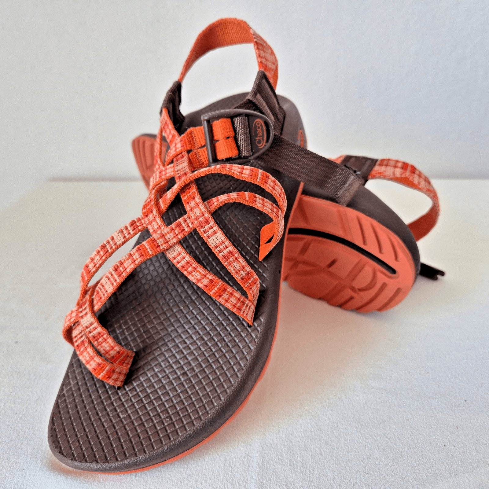 Chaco ZX/2 Cloud Classic Sport Sandals Buckle Double Strap Orange Women's US8 - Thumbnail 3