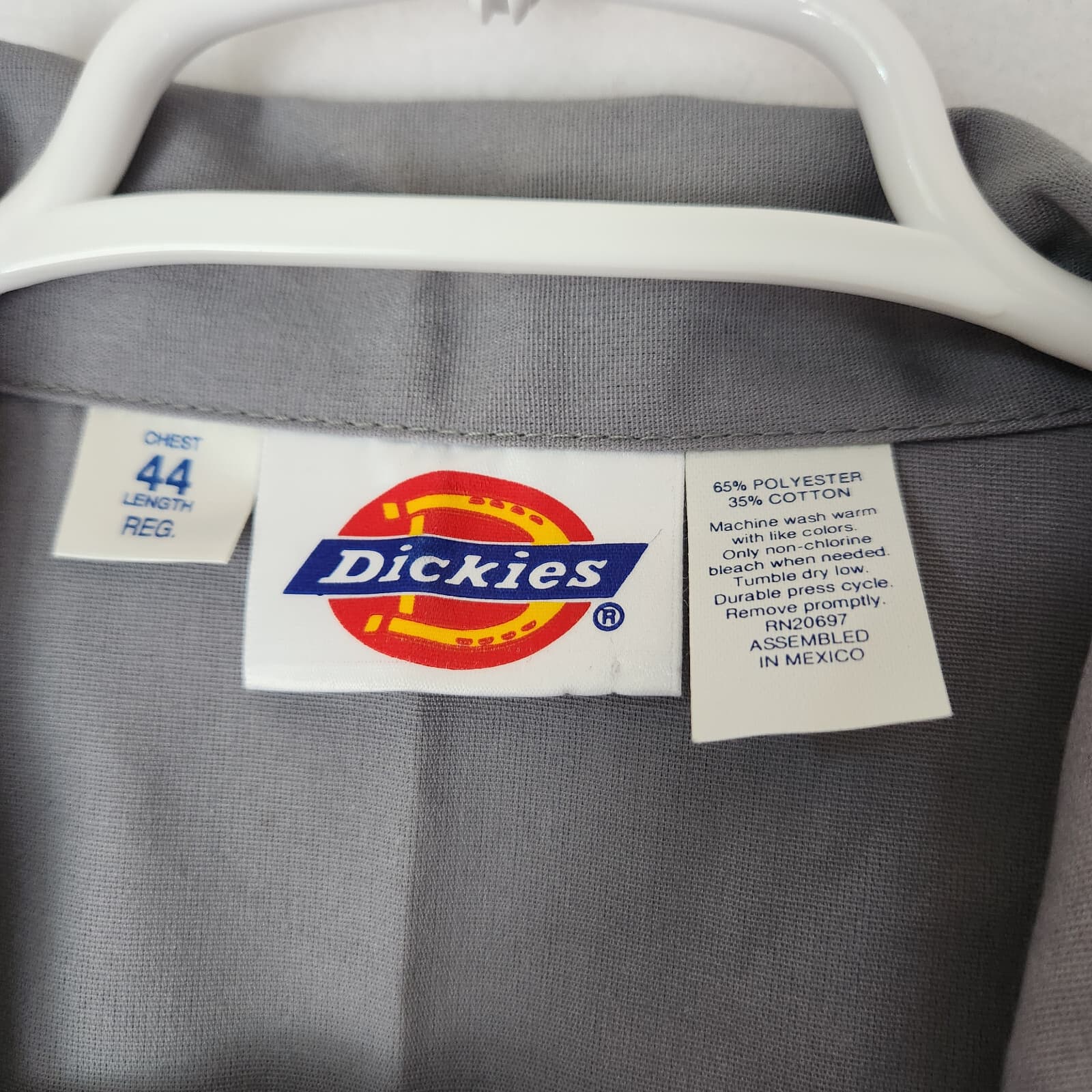 NWoT Dickies Poplin Short Sleeve Work Coveral Elastic Waist Zip Gray Chest 44 - Thumbnail 10