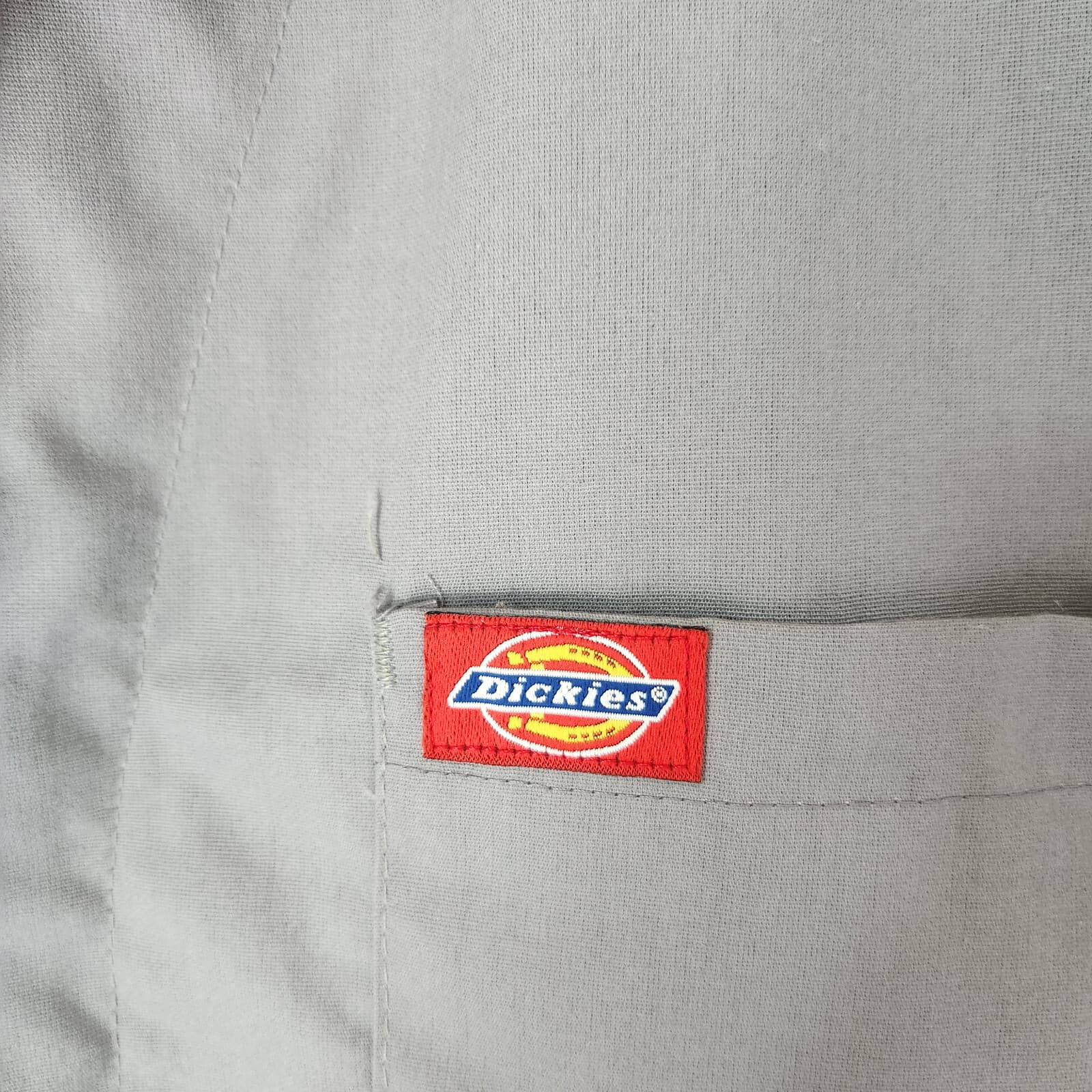 NWoT Dickies Poplin Short Sleeve Work Coveral Elastic Waist Zip Gray Chest 44 - Thumbnail 6