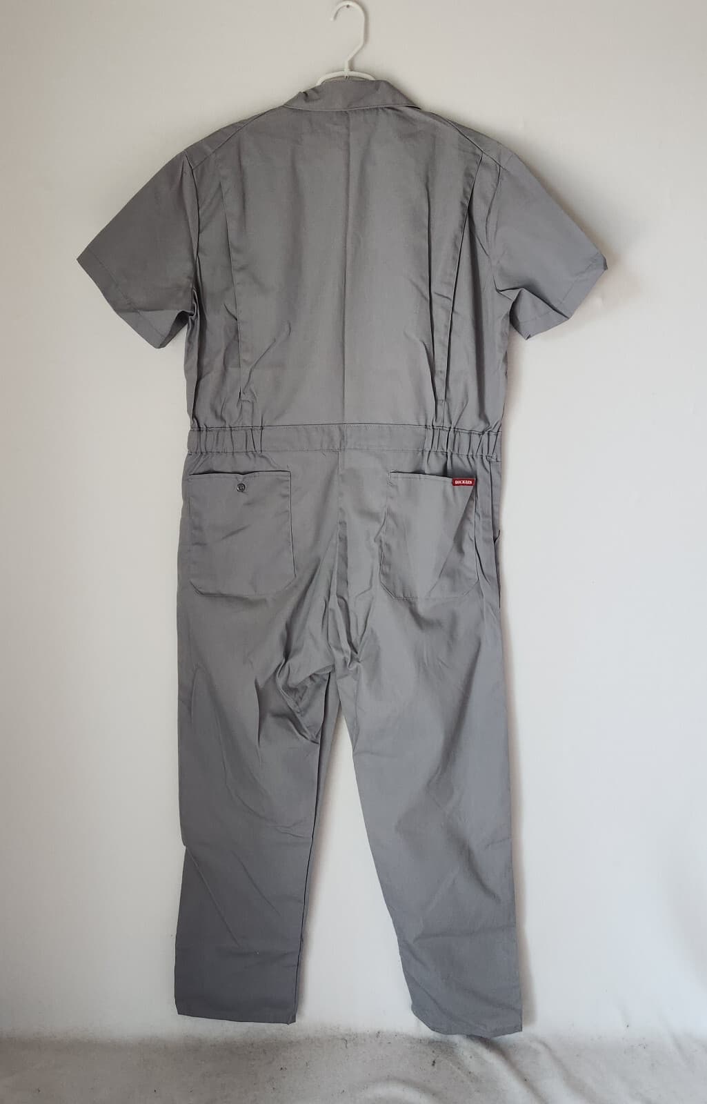 NWoT Dickies Poplin Short Sleeve Work Coveral Elastic Waist Zip Gray Chest 44 - Thumbnail 8