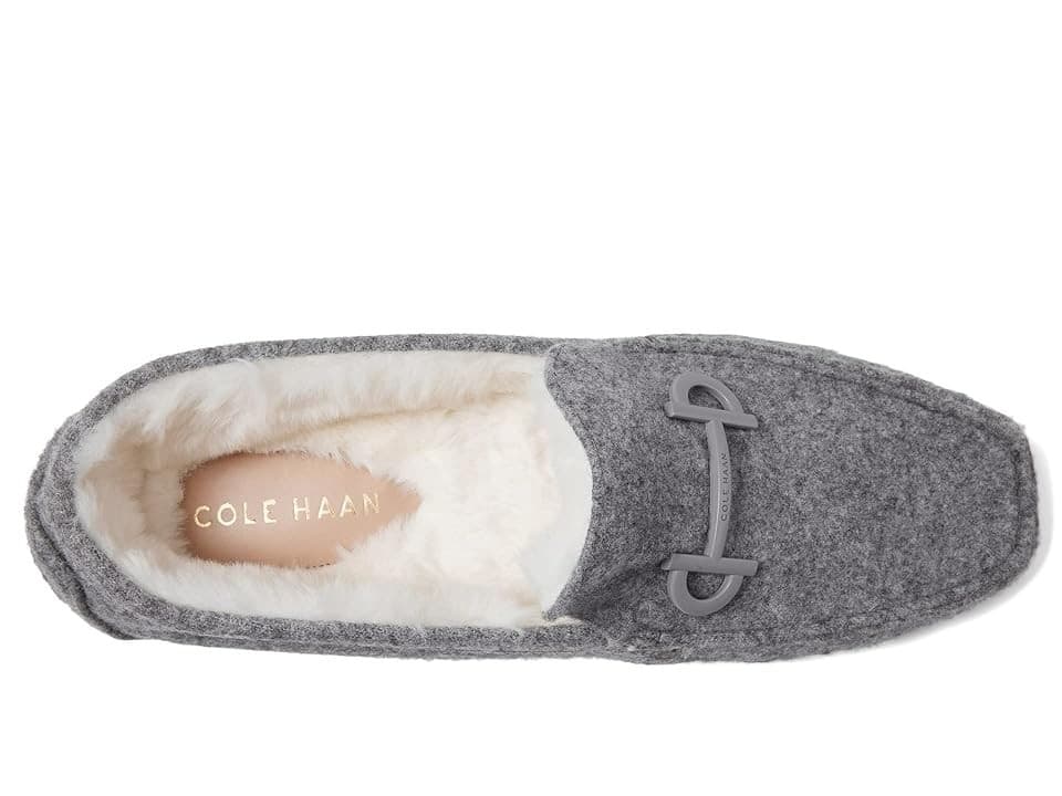 NWoB Cole Haan Tully Driver Felted Wool Faux Fur Lining Loafers Grey Women's 7B - Thumbnail 2
