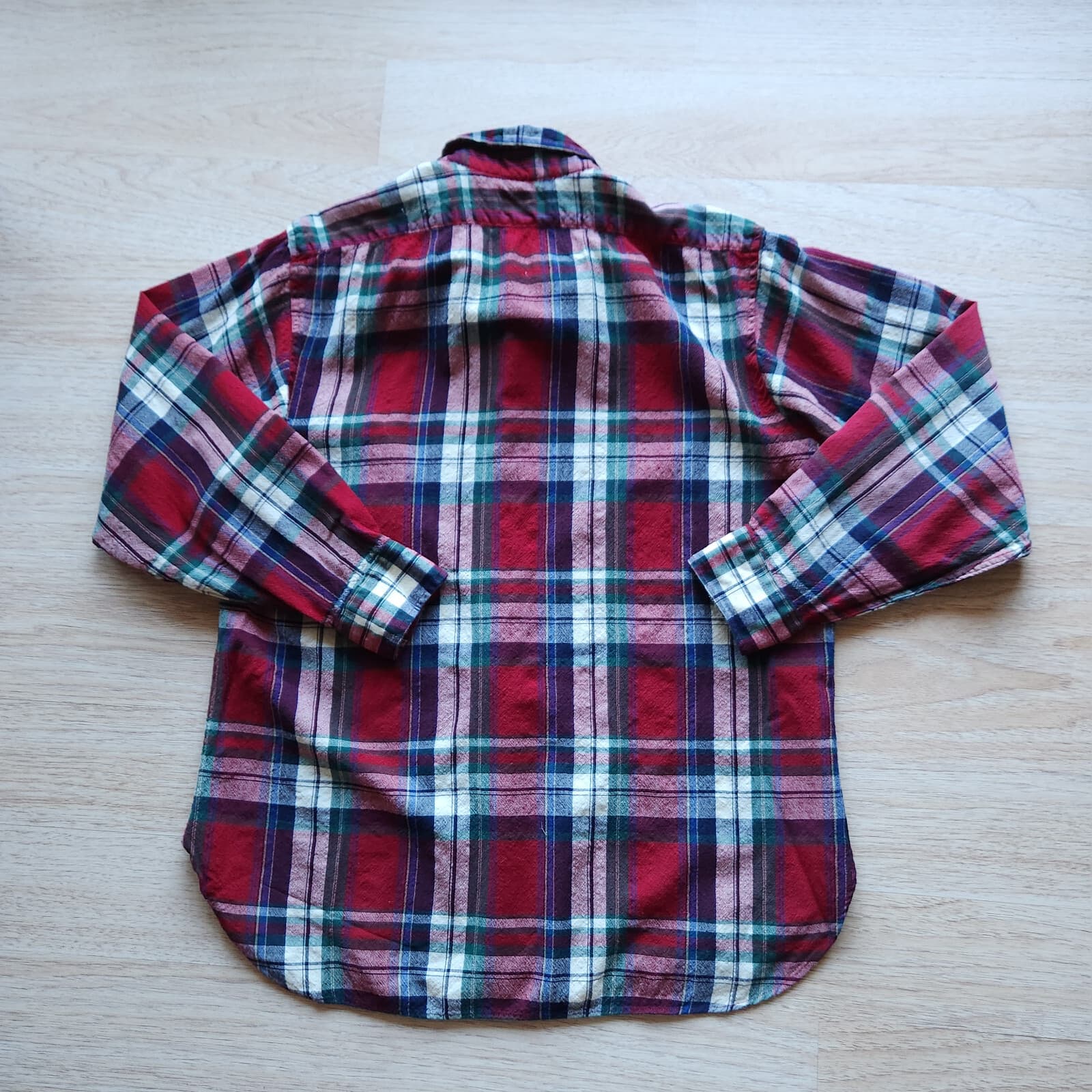 Vintage Pendleton Pure Virgin Wool Plaid Button-Down Shirt Long Sleeve Men's L - Thumbnail 2
