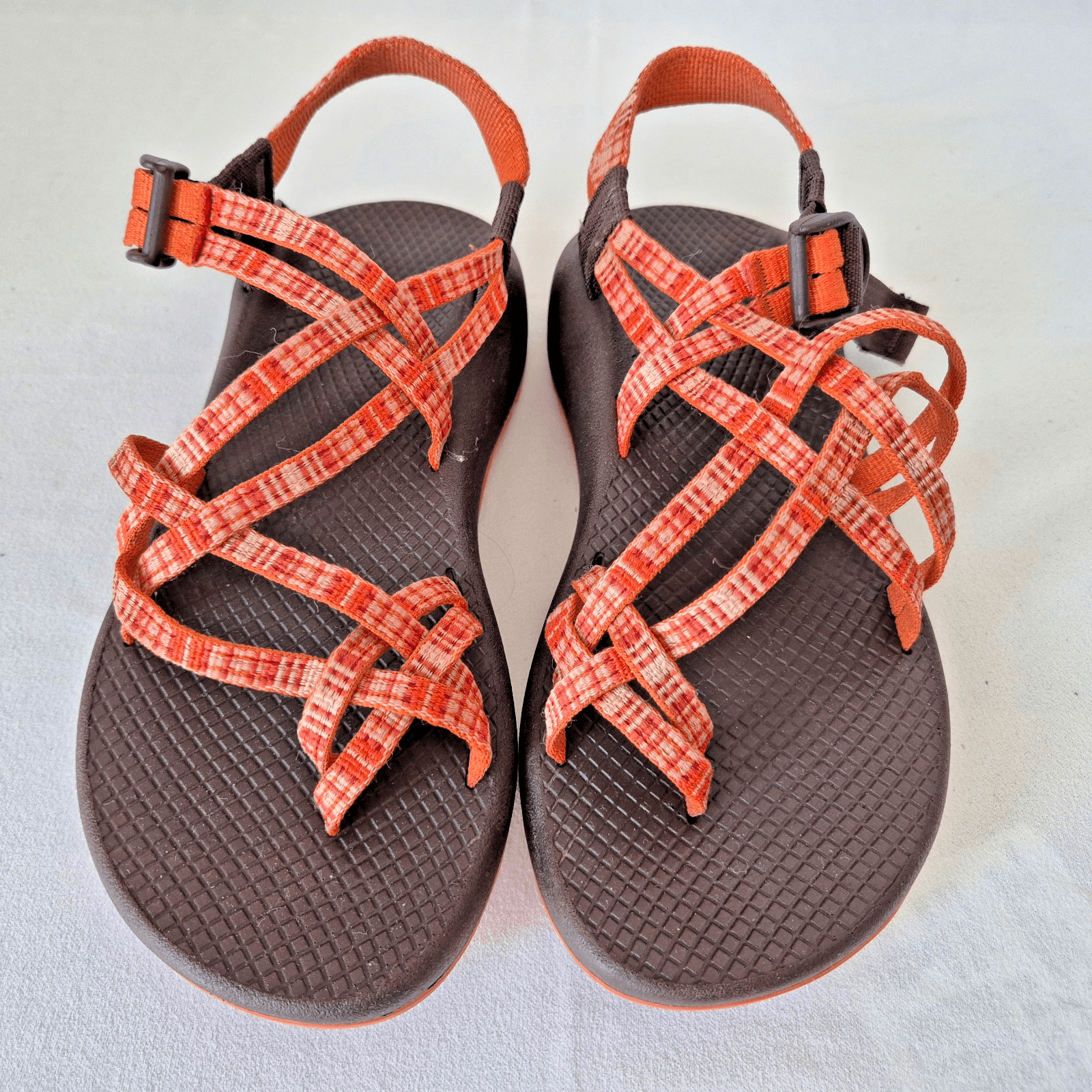 Chaco ZX/2 Cloud Classic Sport Sandals Buckle Double Strap Orange Women's US8 - Thumbnail 2