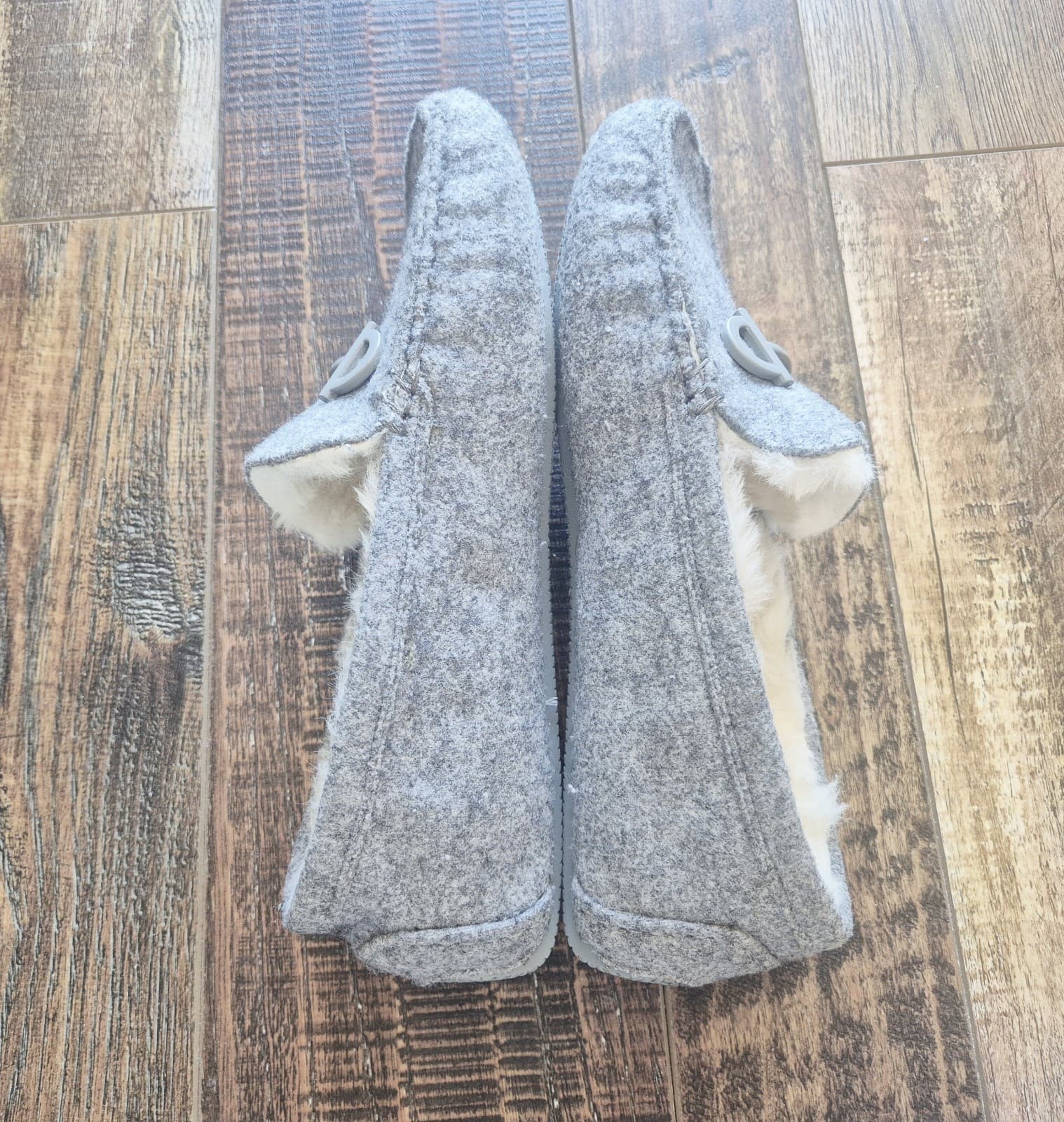 NWoB Cole Haan Tully Driver Felted Wool Faux Fur Lining Loafers Grey Women's 7B - Thumbnail 10