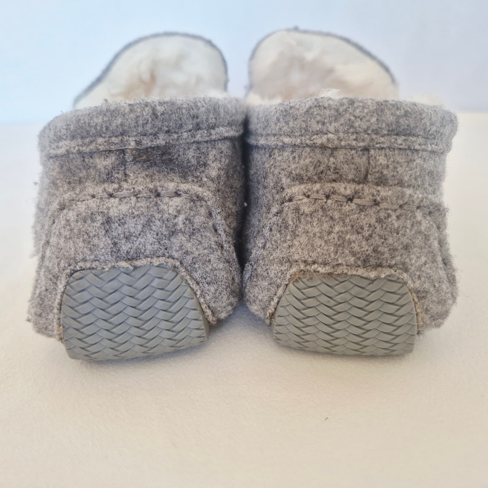 NWoB Cole Haan Tully Driver Felted Wool Faux Fur Lining Loafers Grey Women's 7B - Thumbnail 7