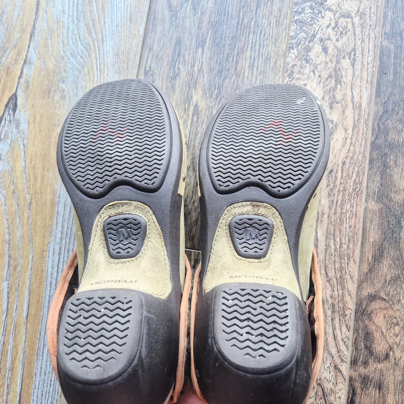 MERRELL Luxe Wrap Knit-Wool Collar Comfort Mules Leather Burnt Olive Women's 10 - Thumbnail 11