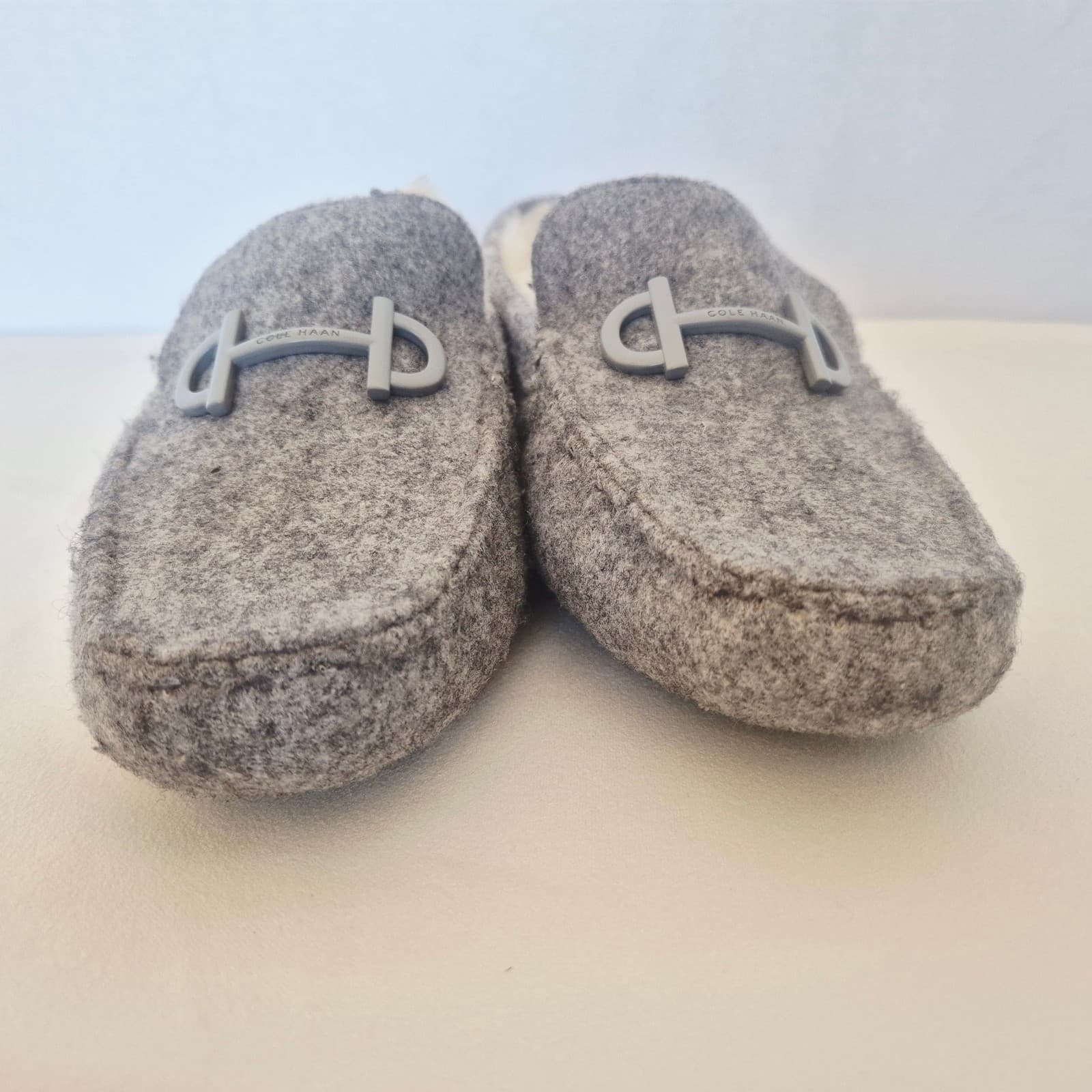 NWoB Cole Haan Tully Driver Felted Wool Faux Fur Lining Loafers Grey Women's 7B - Thumbnail 8