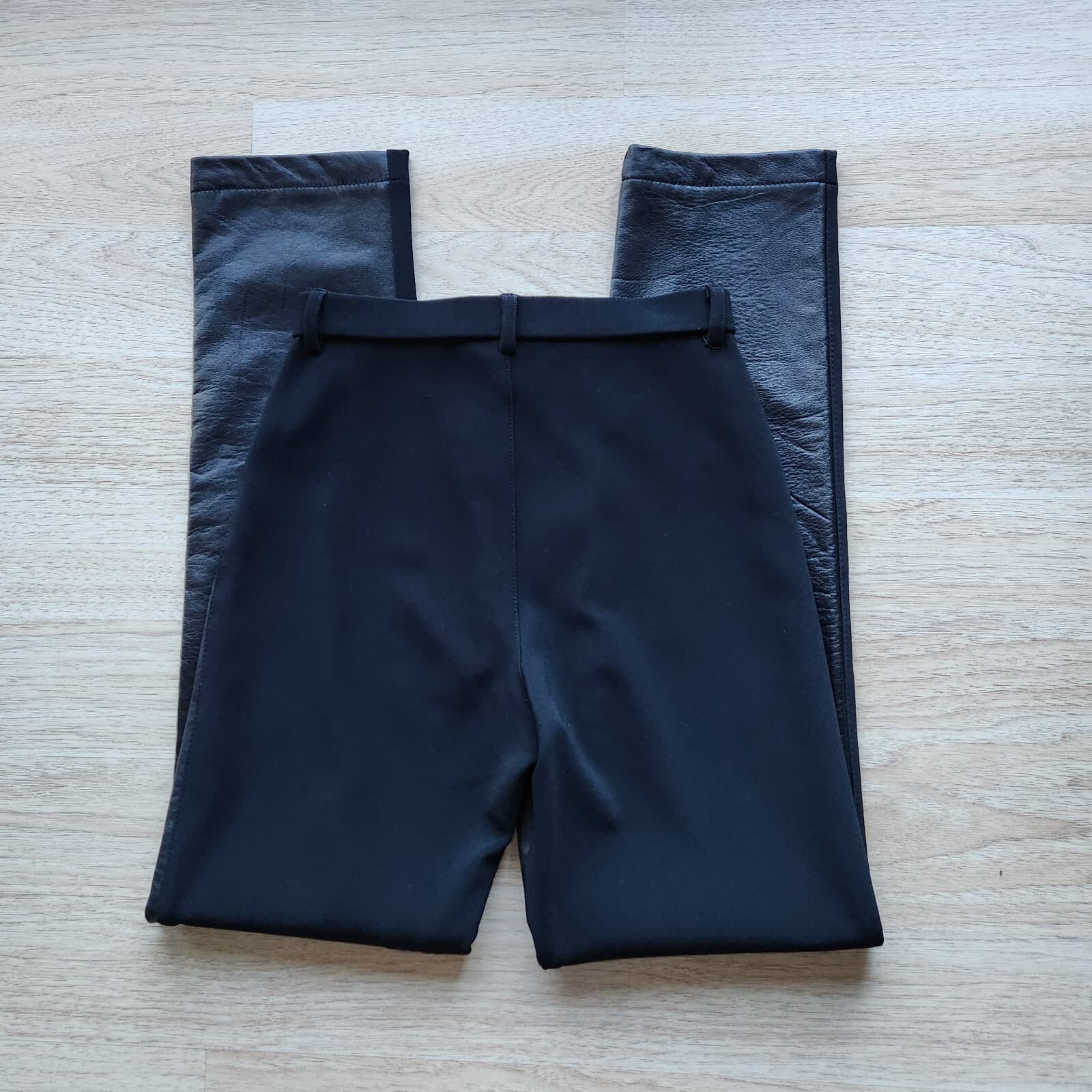 EUC Augustina Carmel by the Sea Leather Wearable Art Slim Pants Black Women S - Thumbnail 7