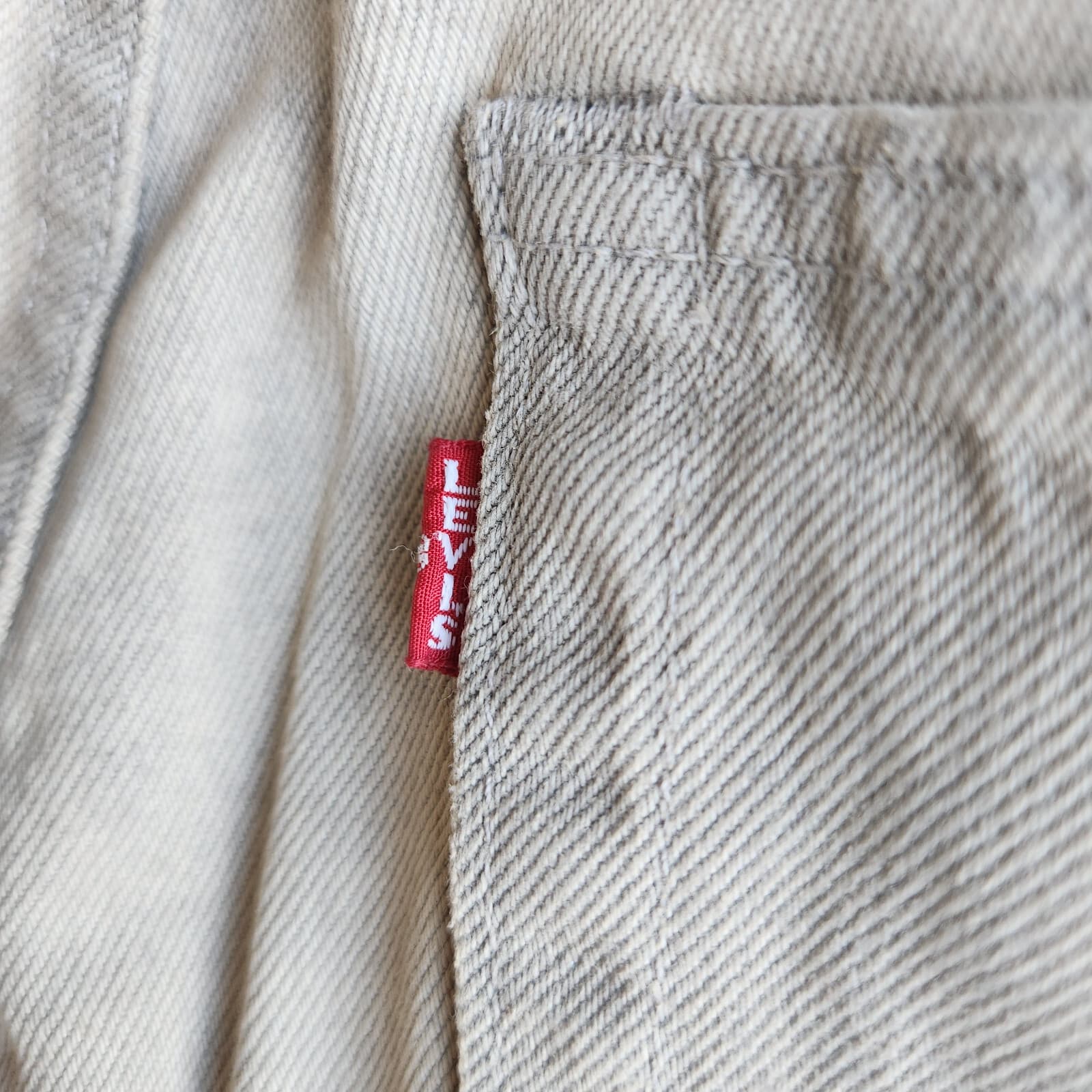 Levi's Sample "Not For Resale" 501 Premium Big E Jeans Button Fly Grey Men's 32 - Thumbnail 9