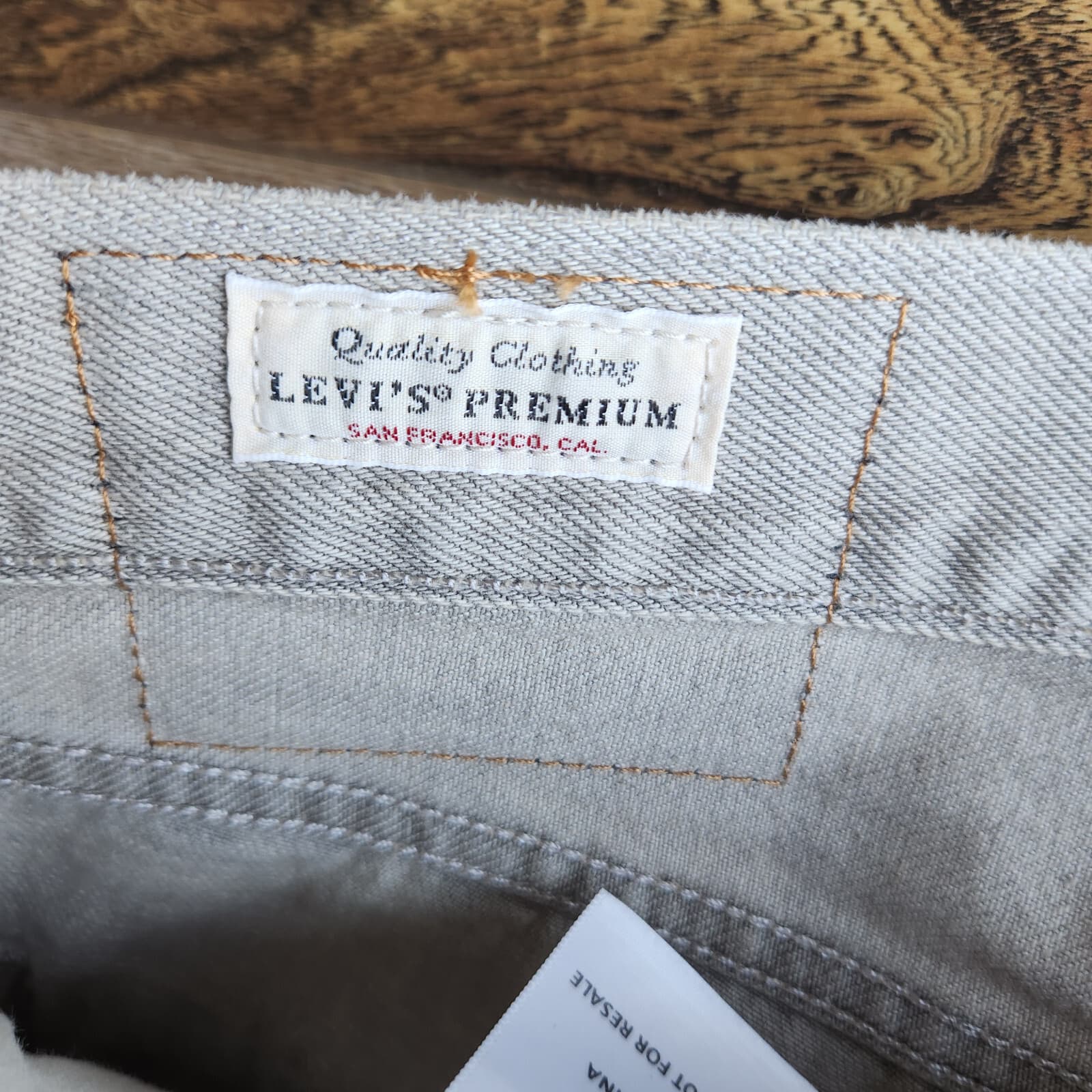 Levi's Sample "Not For Resale" 501 Premium Big E Jeans Button Fly Grey Men's 32 - Thumbnail 6