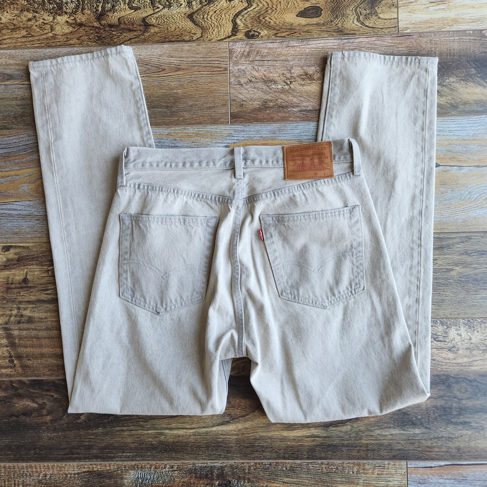 Levi's Sample "Not For Resale" 501 Premium Big E Jeans Button Fly Grey Men's 32 - Thumbnail 4