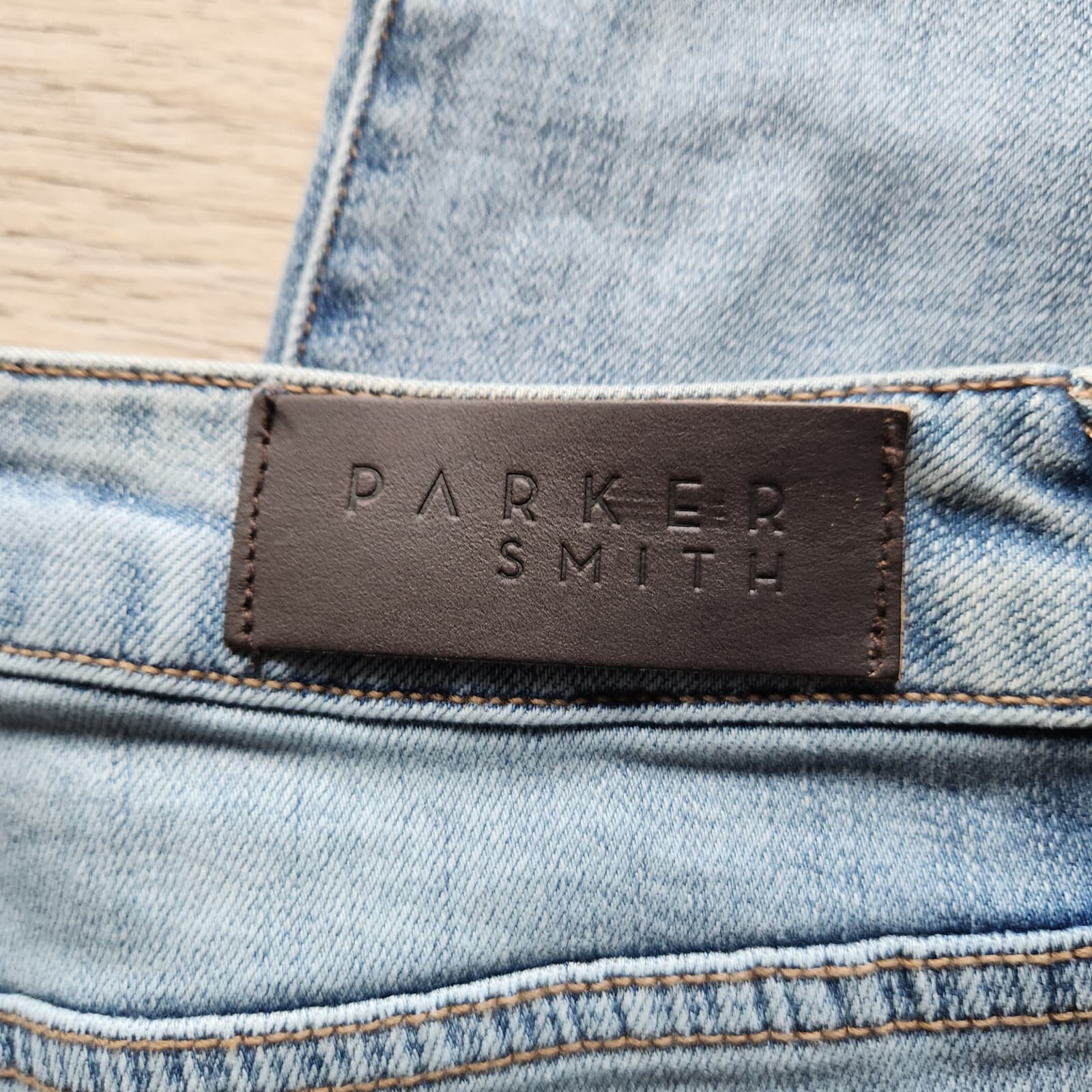 NWT Parker Smith Fringe Pin-Up Straight Jeans Zip Pocket Tidal Wave Blue Sz.27 - Thumbnail 9