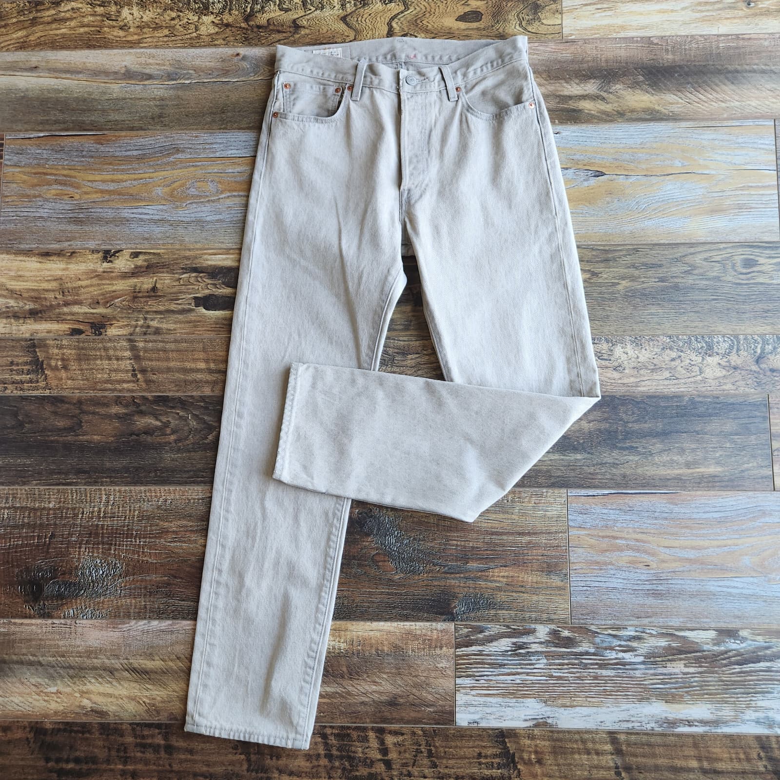 Levi's Sample "Not For Resale" 501 Premium Big E Jeans Button Fly Grey Men's 32 - Thumbnail 2