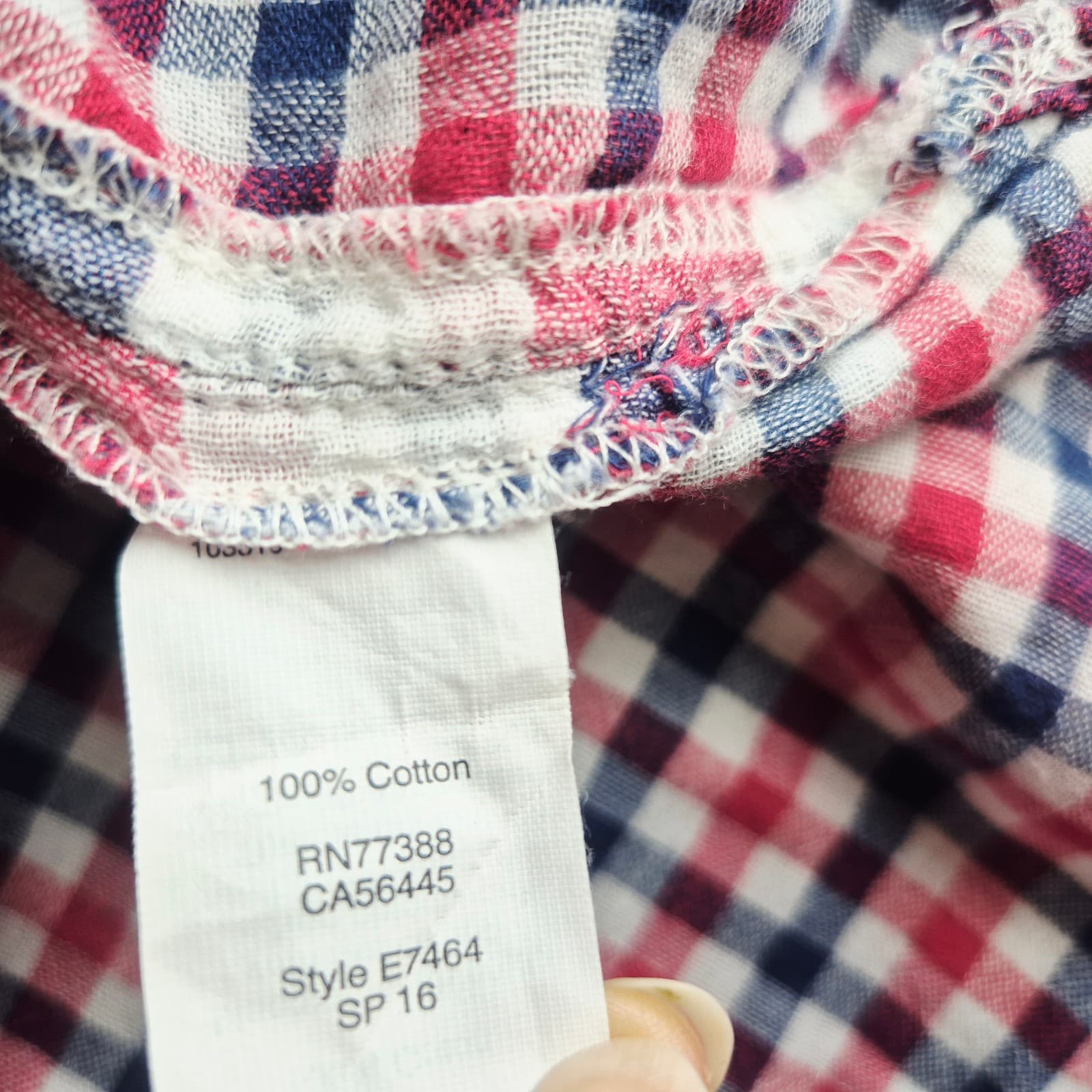 Madewell Ex-Boyfriend Emmett Double Gauze Flannel Shirt Plaid Red Blue Womens L - Thumbnail 9