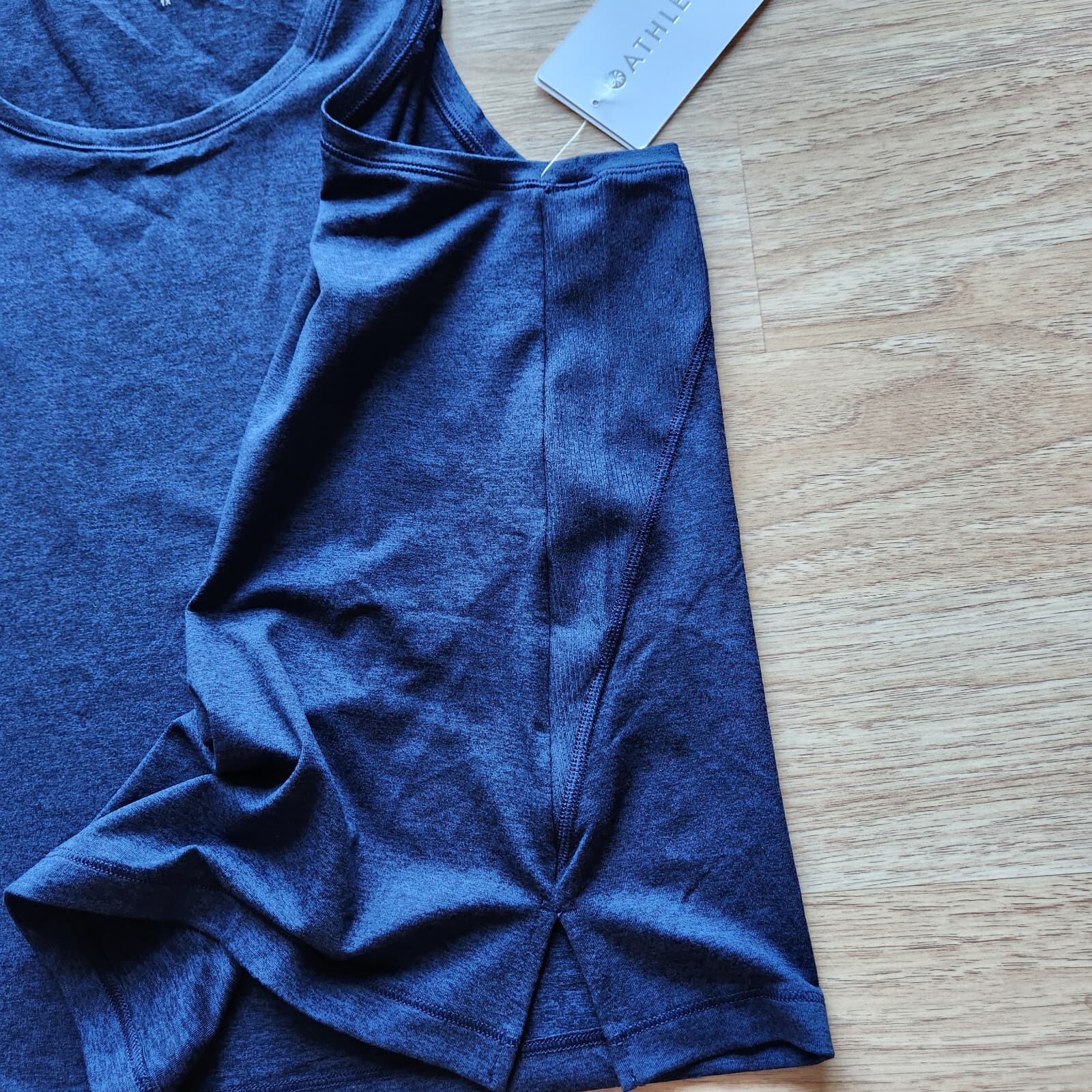 NWT Athleta $55 Uptempo II Tank Top Semi-Fitted Scoop Neck Blue Women's 1X - Thumbnail 7