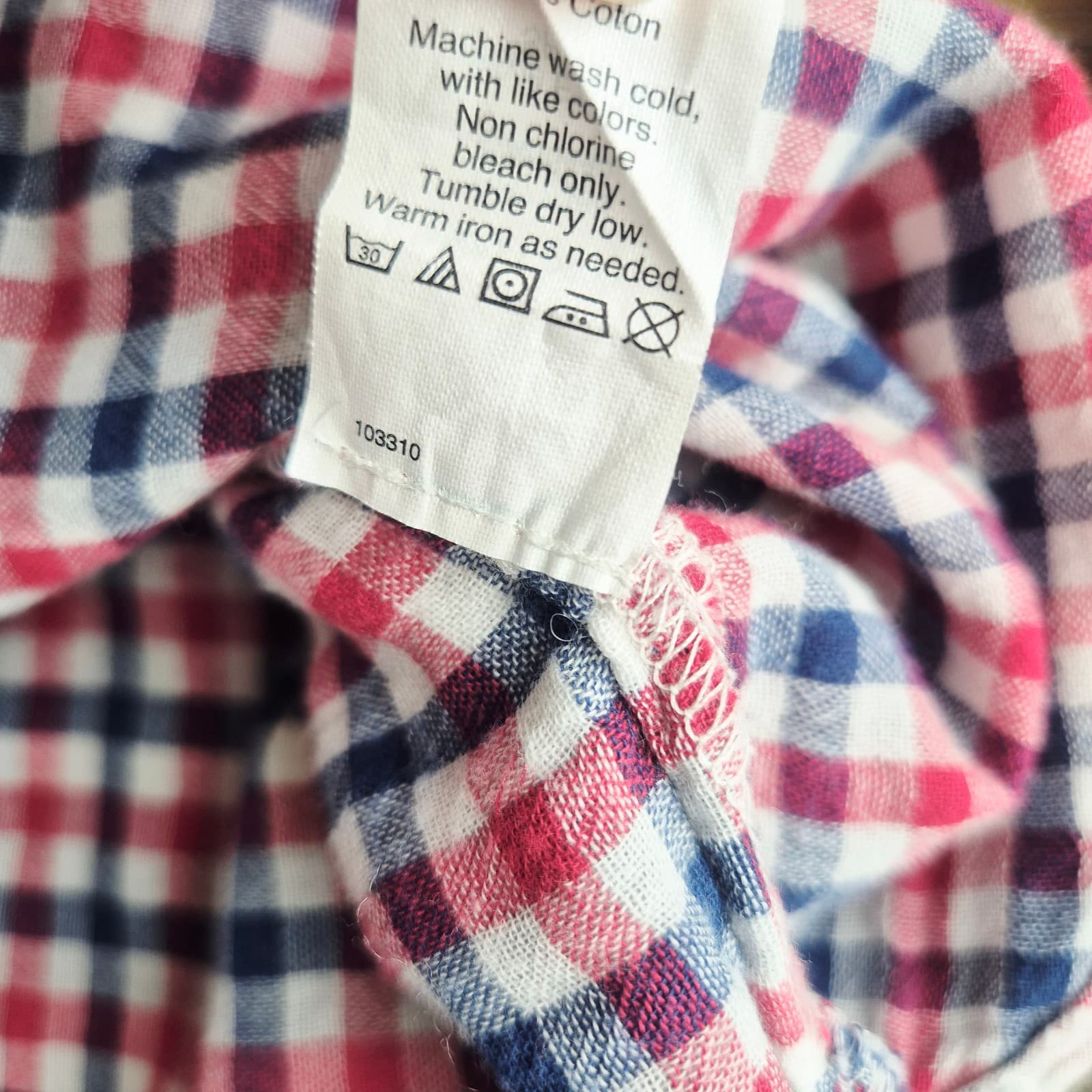 Madewell Ex-Boyfriend Emmett Double Gauze Flannel Shirt Plaid Red Blue Womens L - Thumbnail 10