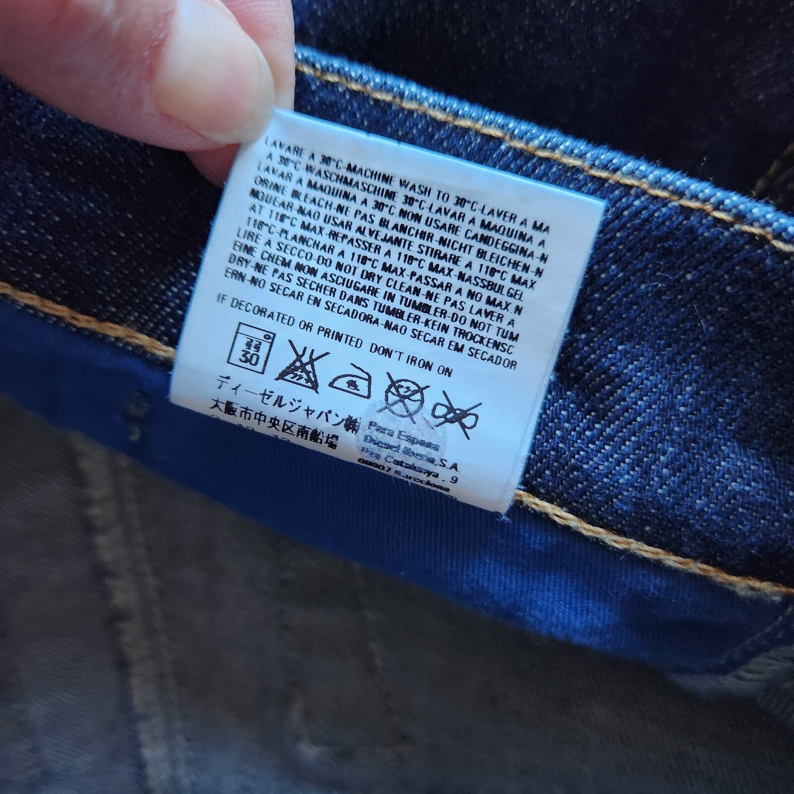 Diesel LIV Made in Italy Cropped Jeans Stretch Zip Darkwash-Blue Women 27x32 - Thumbnail 9