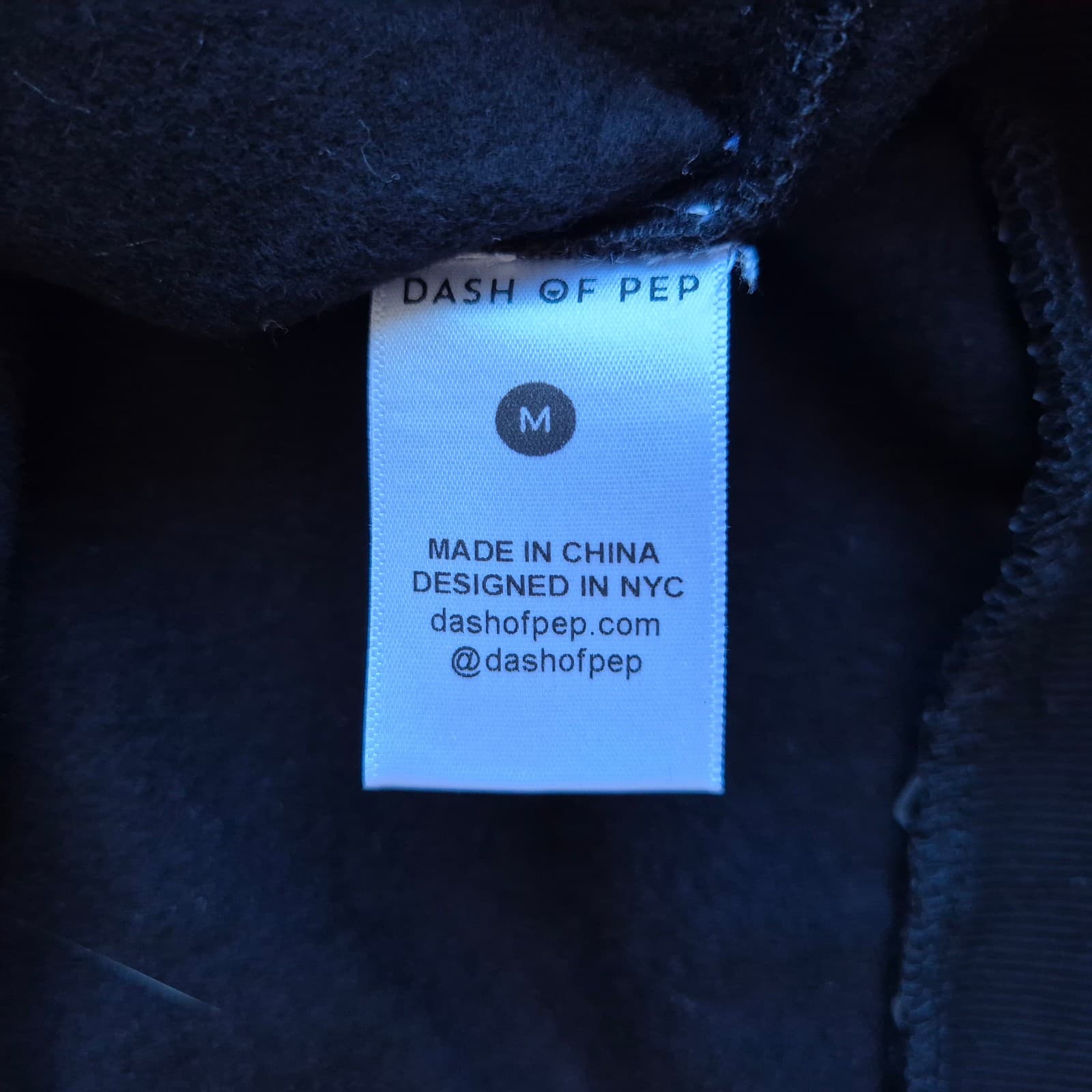 NWT Dash Of Pep Therapy & Cheese Pearl Crystal Embellished Sweatshirt Black Sz.M - Thumbnail 9