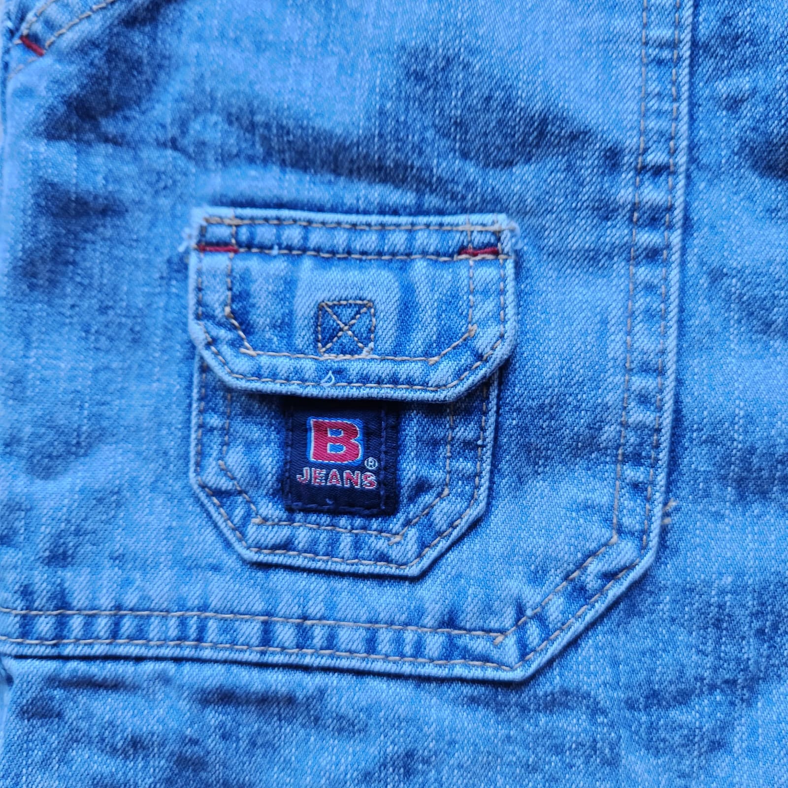 Vintage B.U.M. Jeans Denim 3" Shorts Zip Pocket 100%Cotton Blue Women's 11 (30") - Thumbnail 3