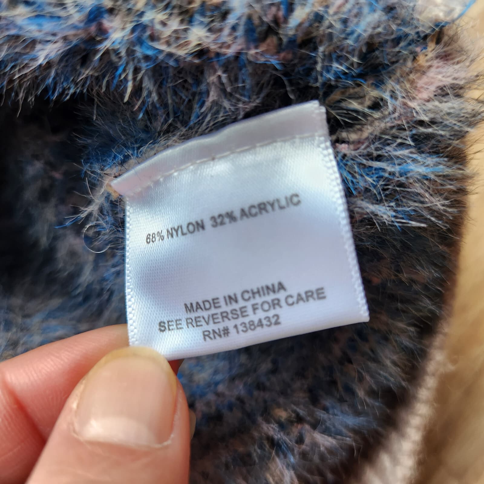 Modcloth A Fuzzing Feeling Oversized Cardigan V-Neck Button Floral Blue Tan Sz.L - Thumbnail 11