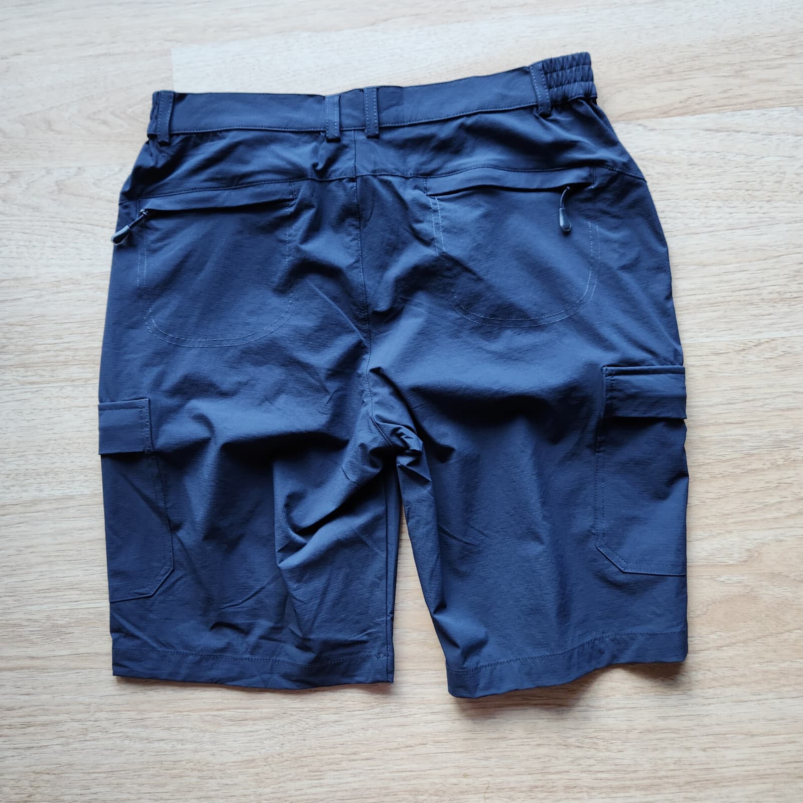 NWT LIBIN Cargo Hiking Outdoor UPF50+ Shorts Waterproof Elastic Navy Blue Mens L - Thumbnail 2