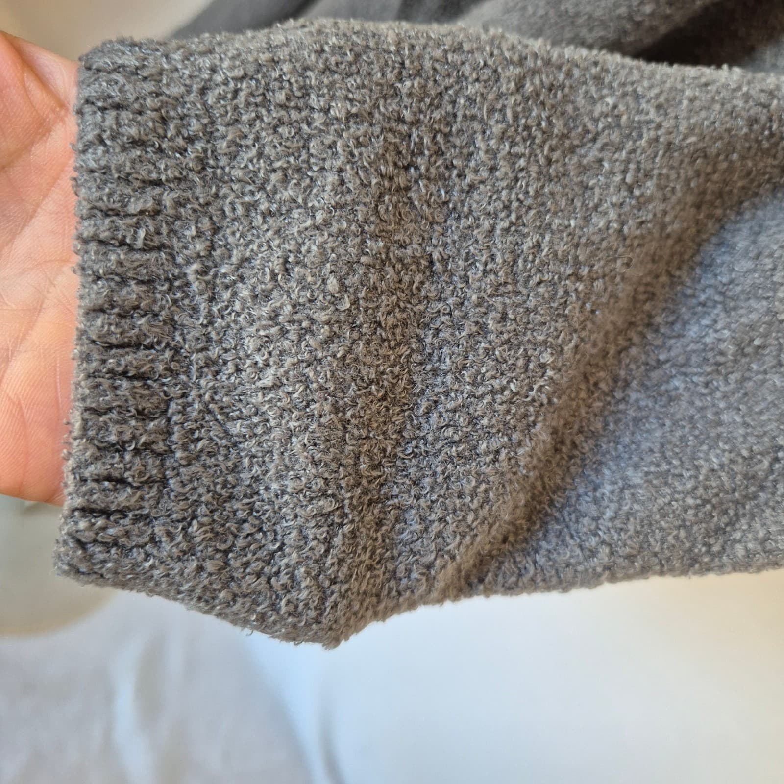 Barefoot Dreams Bamboo Chic Lite Knit Drap Wrap Open Cardigan Dark Grey Sz.L/XL - Thumbnail 6