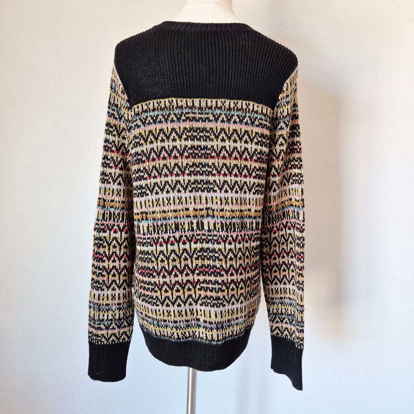 Theory Hadar Chunky Silk Sweater Crew Neck Multcolor Linen Silk Cotton Women's M - Thumbnail 7