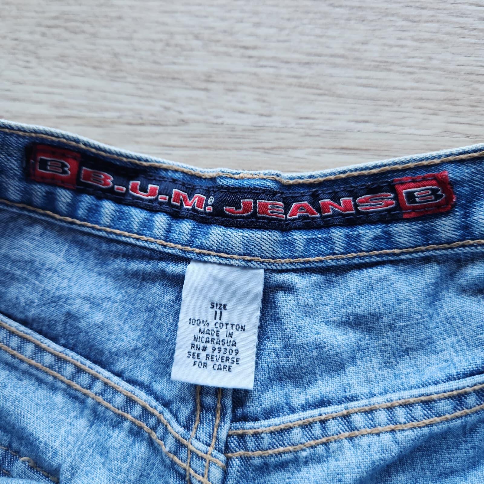 Vintage B.U.M. Jeans Denim 3" Shorts Zip Pocket 100%Cotton Blue Women's 11 (30") - Thumbnail 5