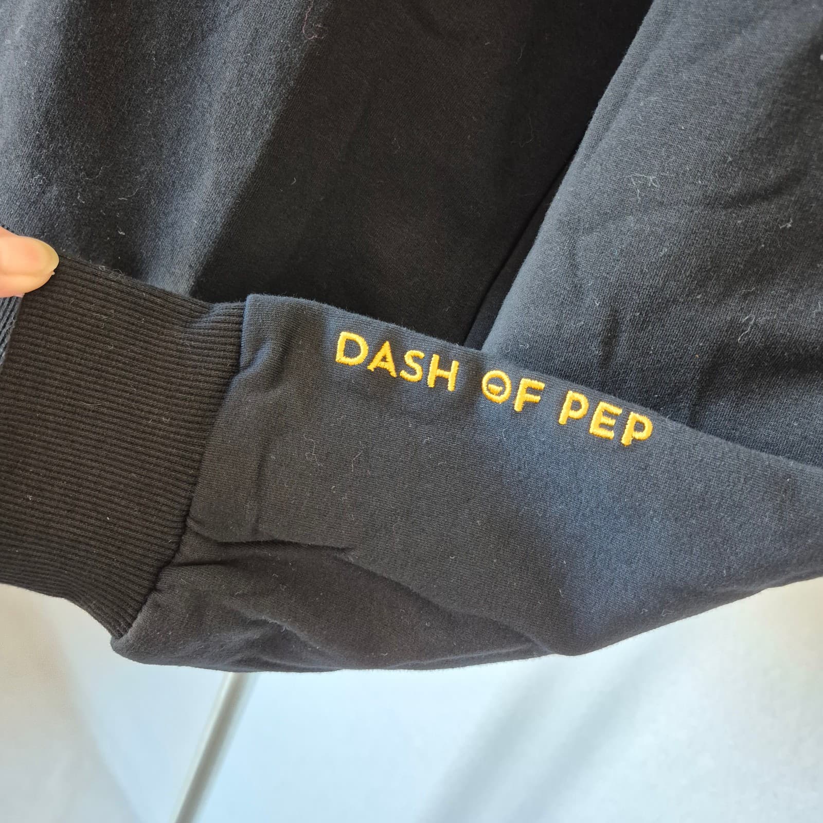 NWT Dash Of Pep Therapy & Cheese Pearl Crystal Embellished Sweatshirt Black Sz.M - Thumbnail 6