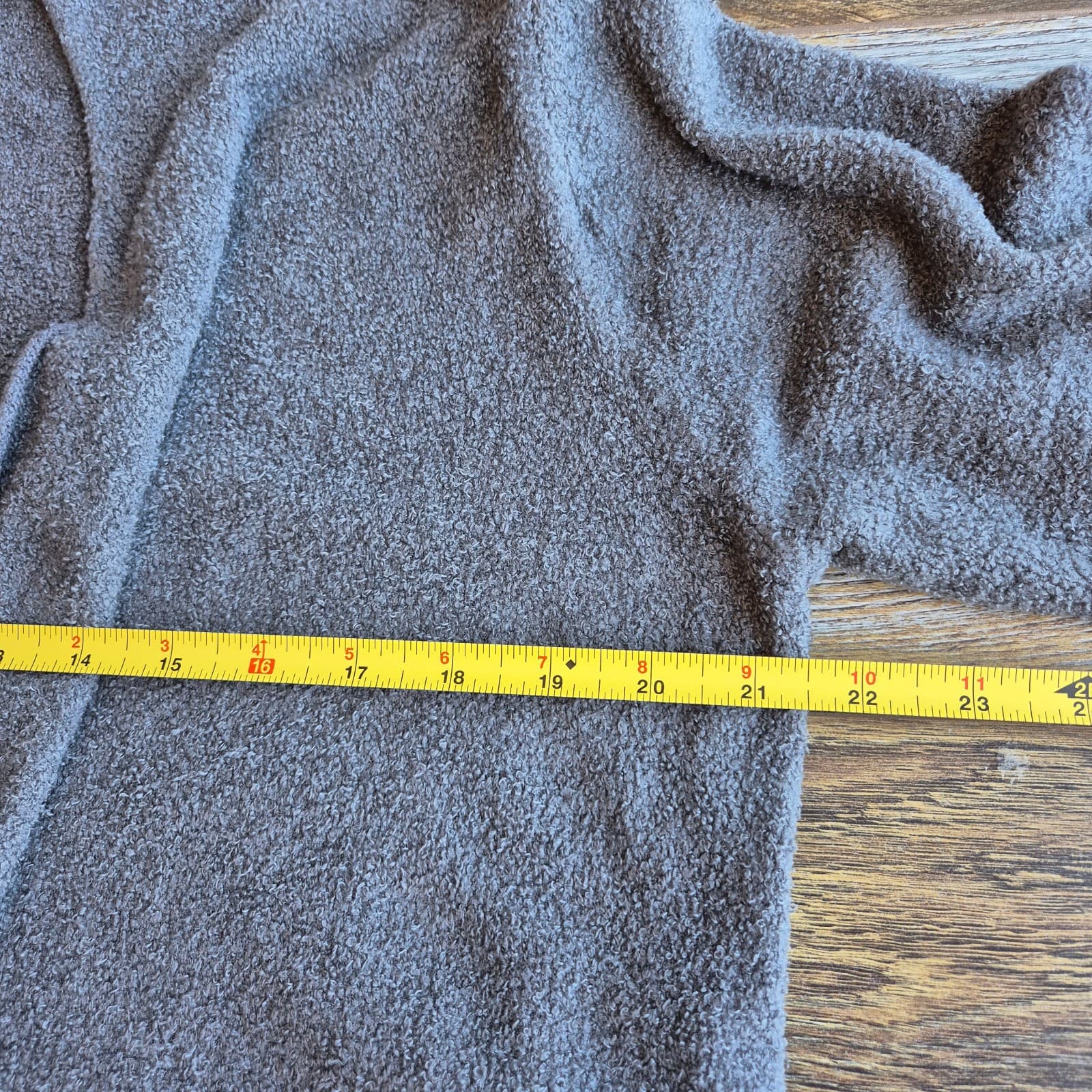 Barefoot Dreams Bamboo Chic Lite Knit Drap Wrap Open Cardigan Dark Grey Sz.L/XL - Thumbnail 12