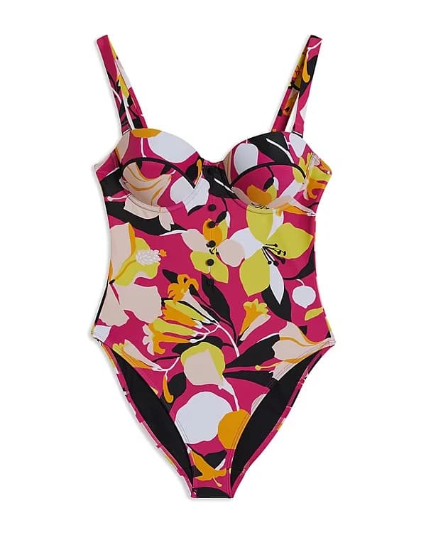 NWT TED BAKER Zayly Floral One Piece Swimsuit Underwire Sweetheartneck Sz.3 (8) - Thumbnail 11