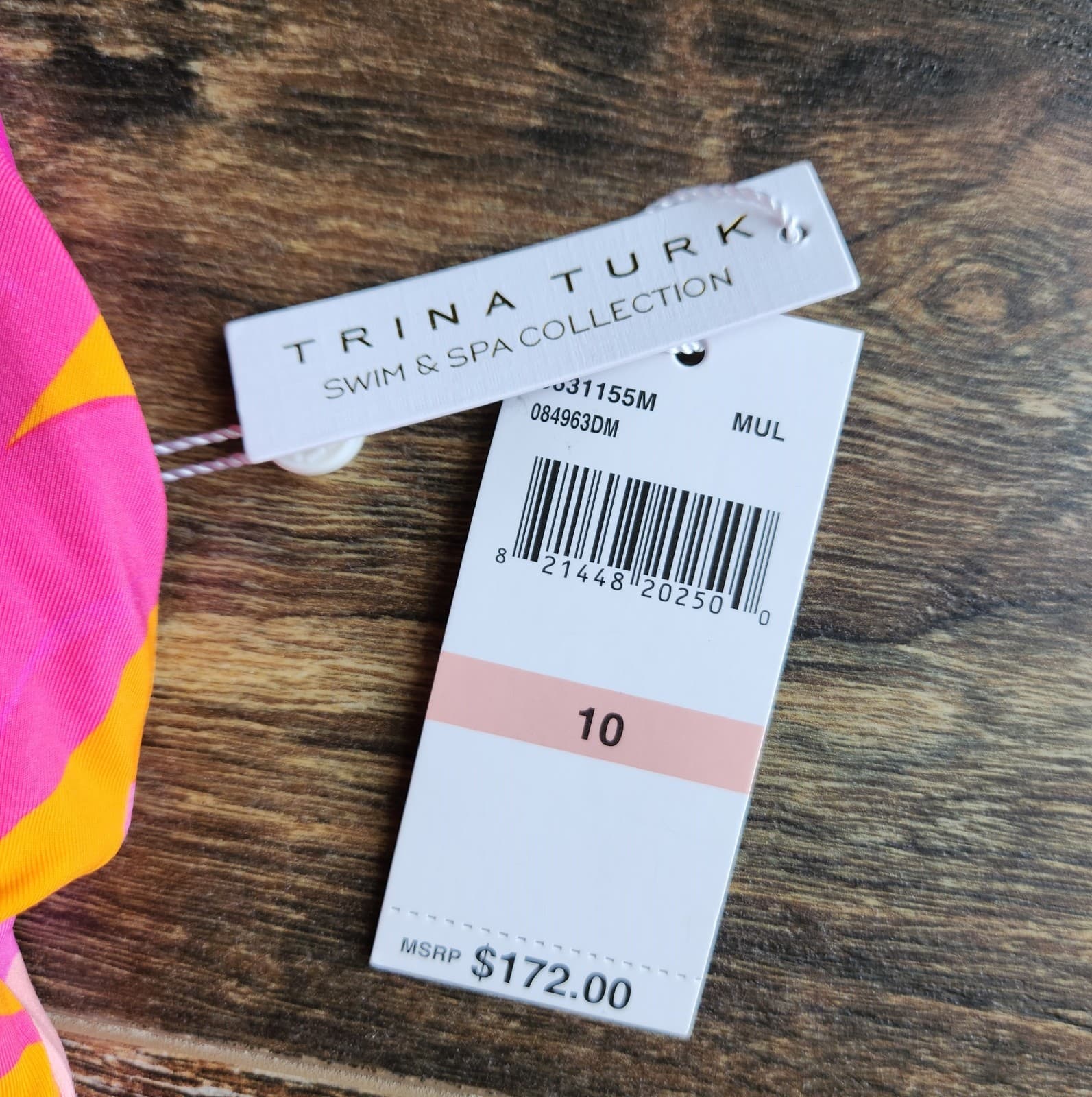 NWT TRINA TURK $172 Size 10 Lilleth Halter Plunge Multicolor One Piece Swimsuit - Thumbnail 11