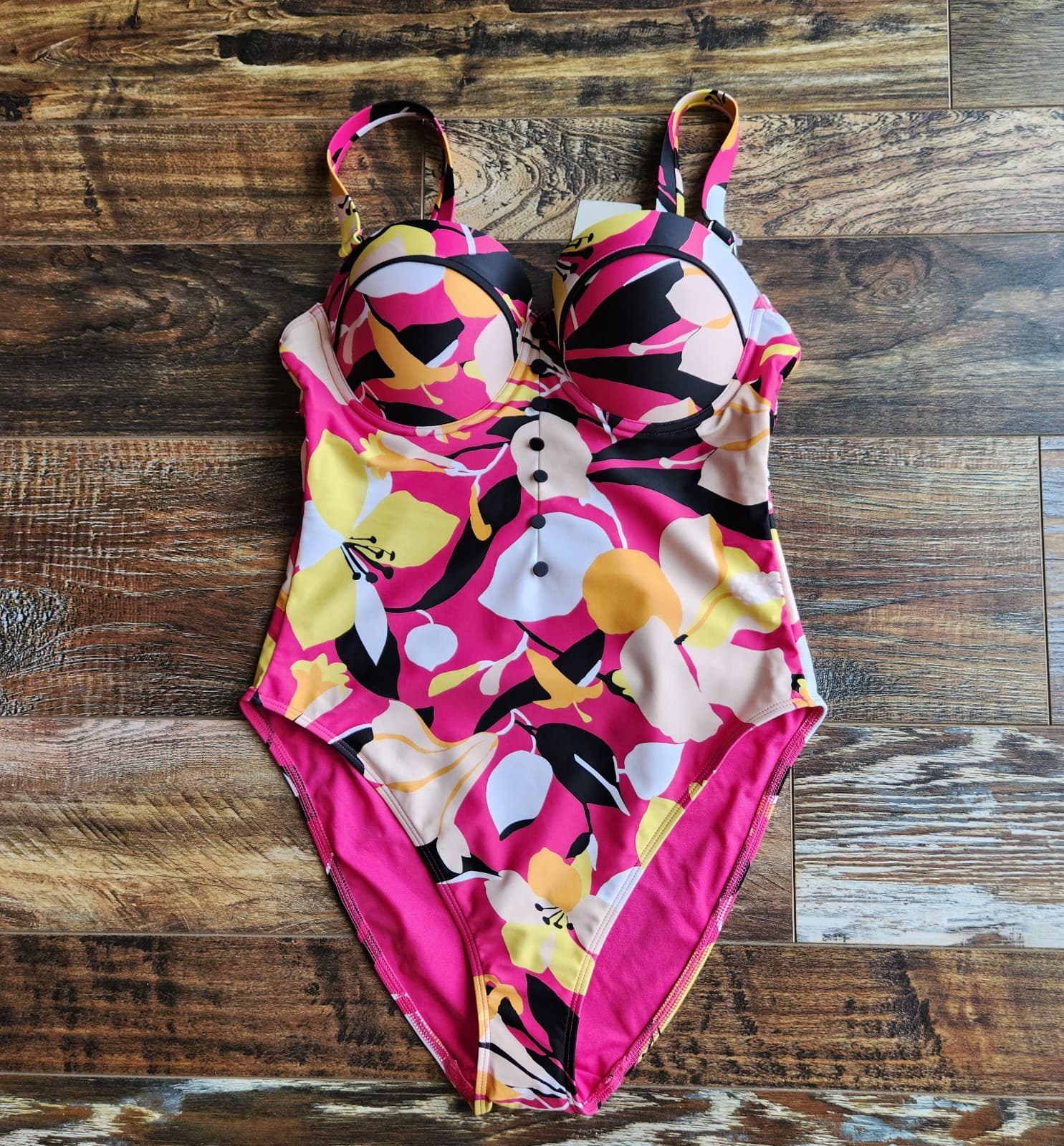 NWT TED BAKER Zayly Floral One Piece Swimsuit Underwire Sweetheartneck Sz.3 (8) - Thumbnail 10