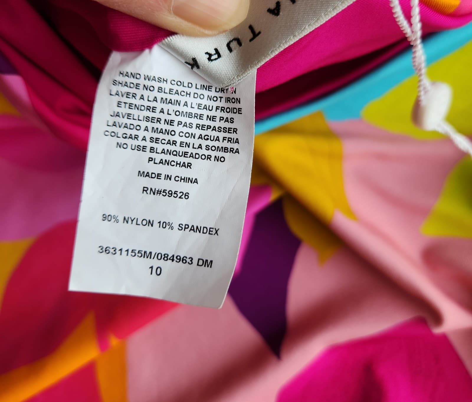NWT TRINA TURK $172 Size 10 Lilleth Halter Plunge Multicolor One Piece Swimsuit - Thumbnail 13