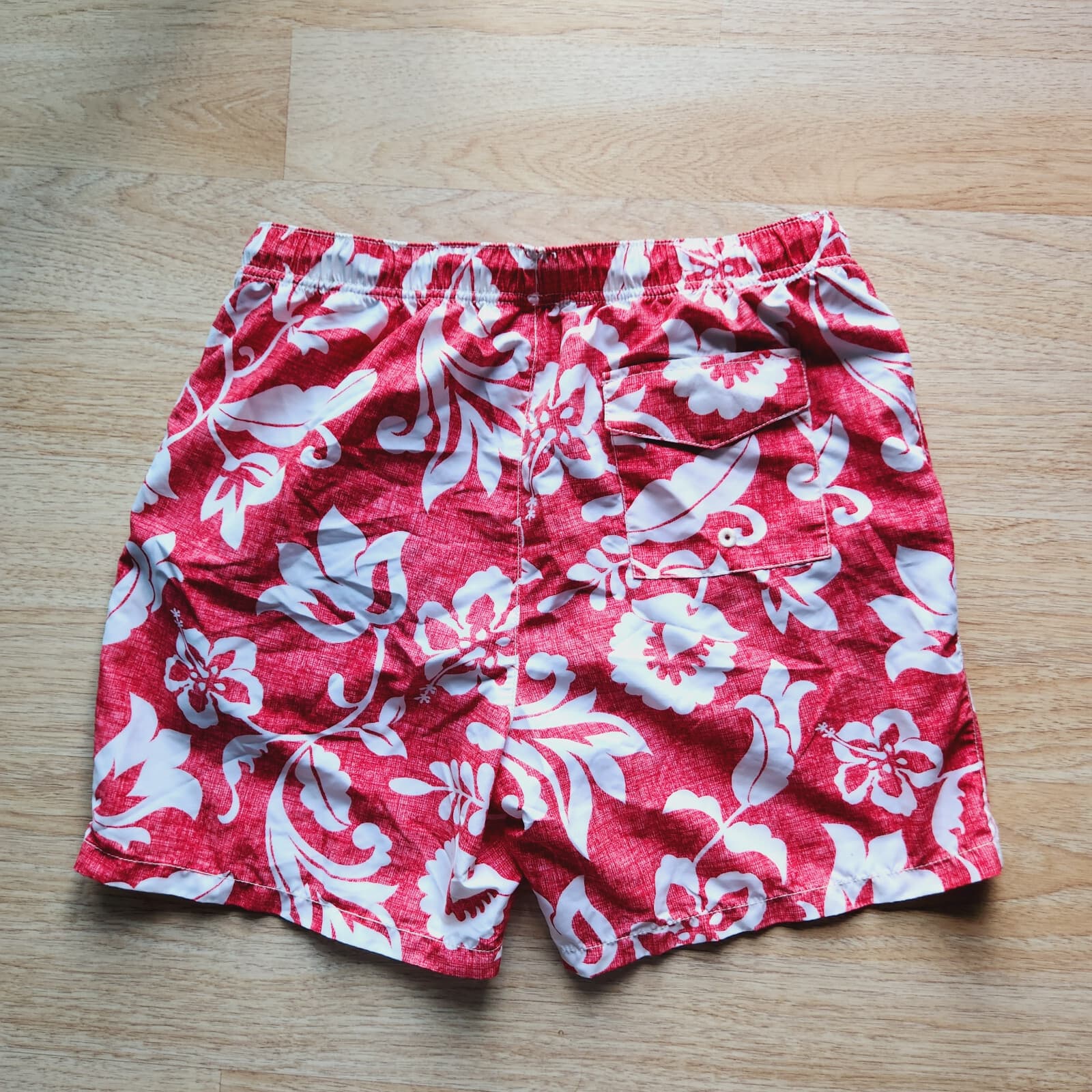 Tommy Bahama Relax Swim Trunks Drawstring Mesh-Lined Orange Floral Men's XL - Thumbnail 4