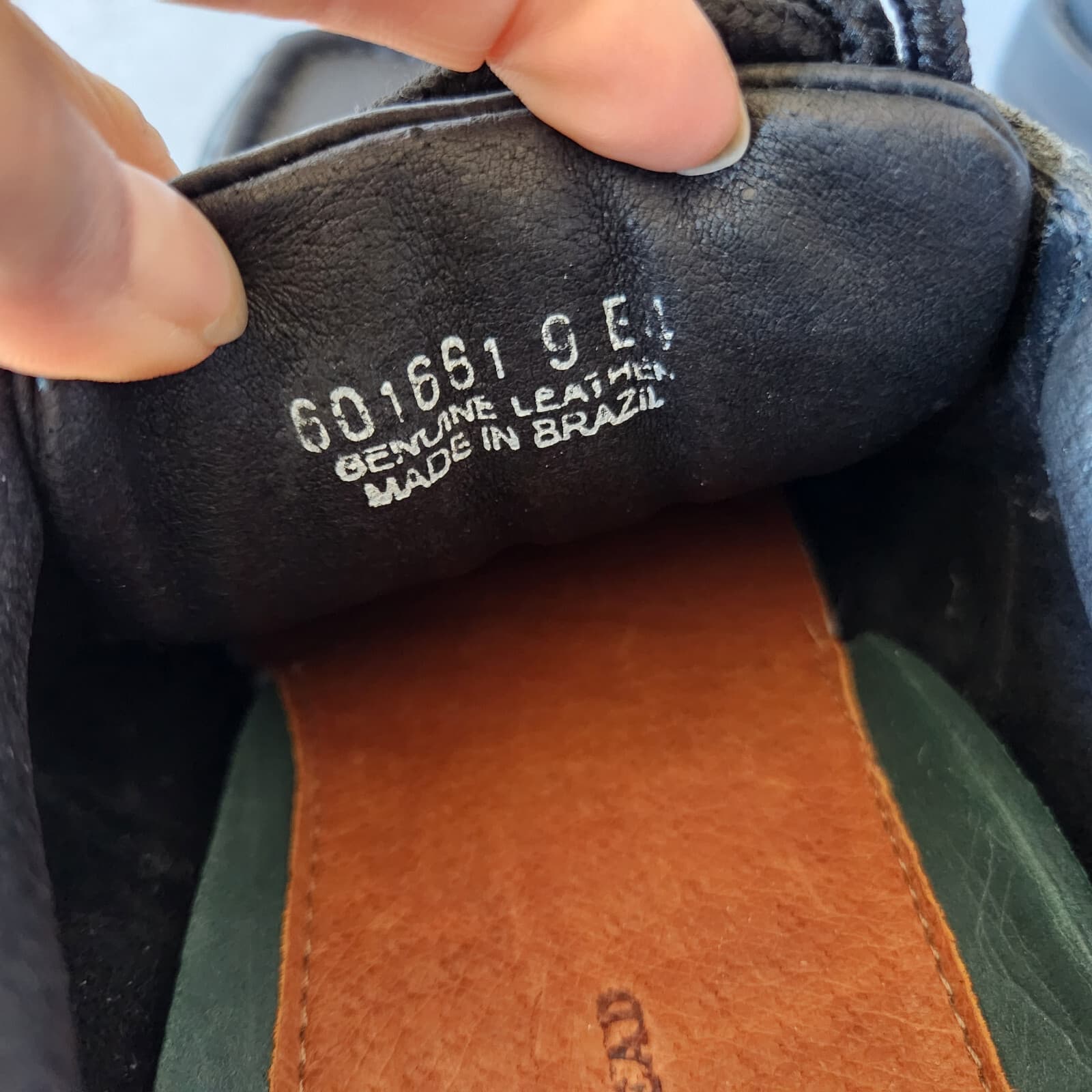 NWT Duck Head Logan Leather Comfort Shoe Handsewn Padded Lace-Up Black Men US9E4 - Thumbnail 11