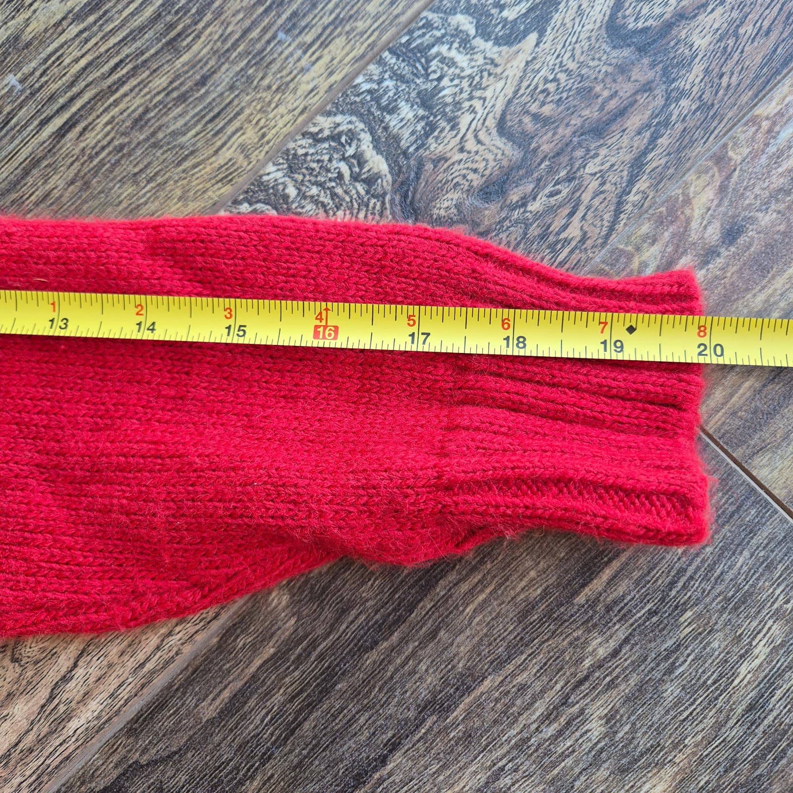 Alpaca Fina Made In Peru Shawl Neck Cardigan Snap Red Women's M (Bust 36") - Thumbnail 9