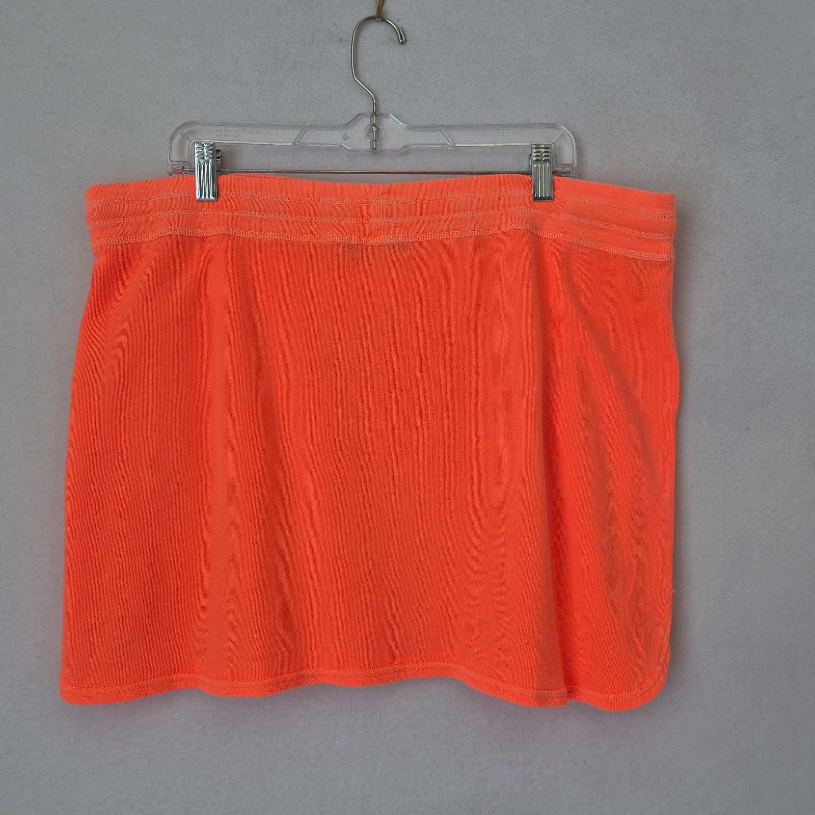 Polo Ralph Lauren Pony Terry Knit Beach Mini Skirt Pocket Cotton Orange Women XL - Thumbnail 4